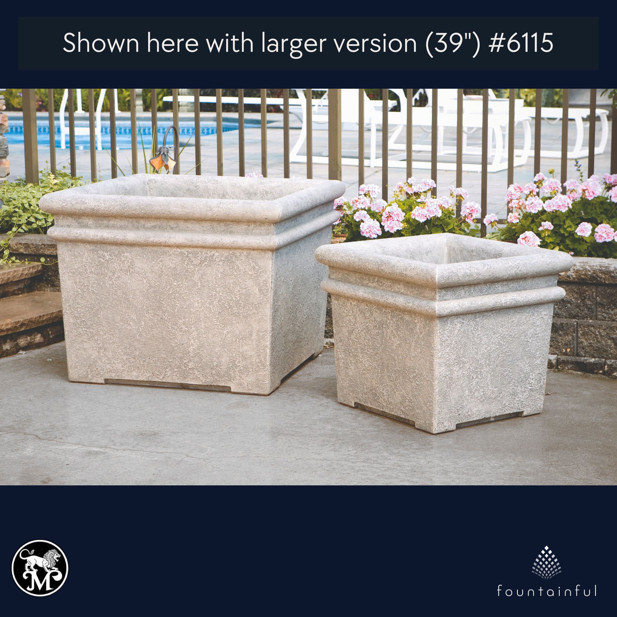 Urban 27" Box Concrete Planter - Massarellis #6105