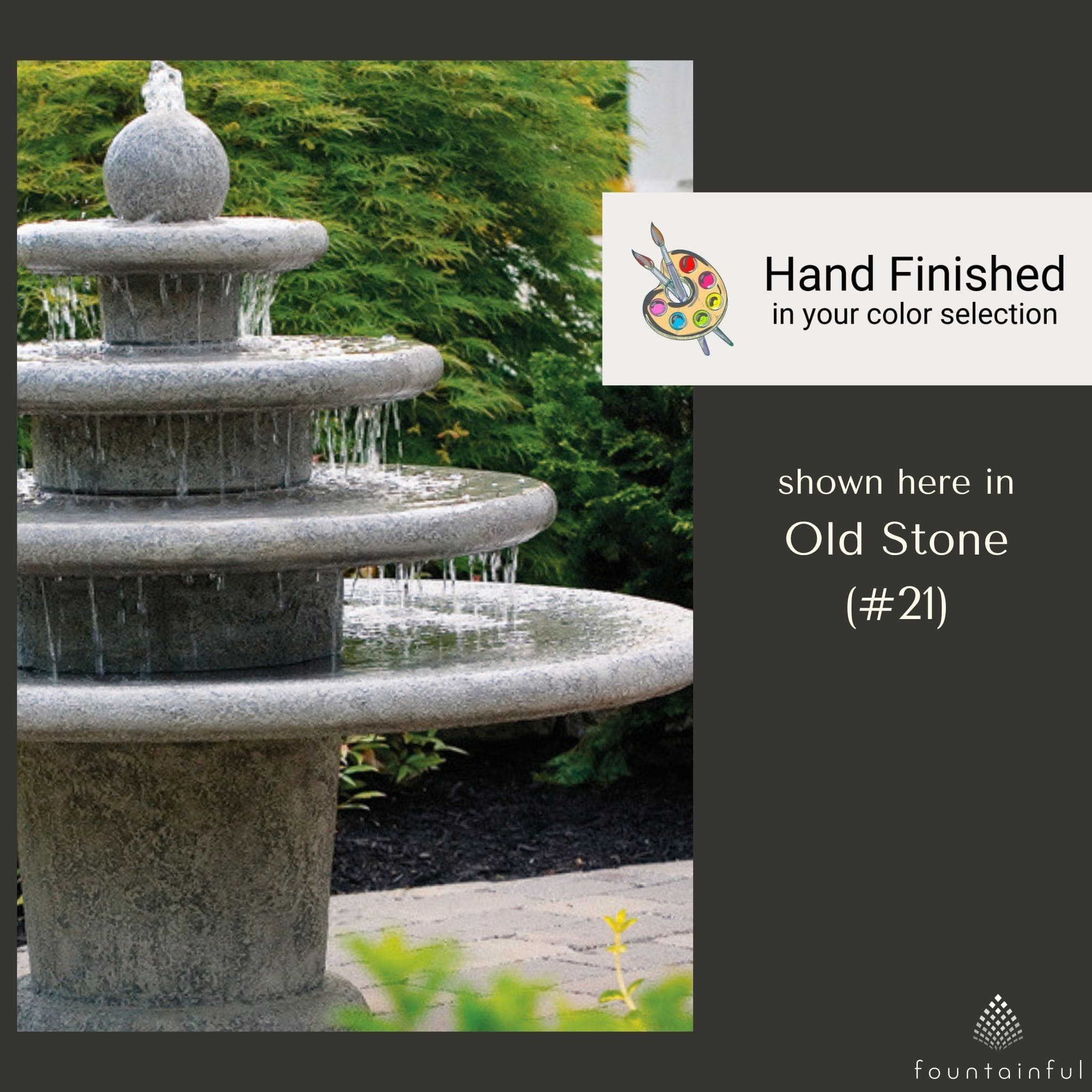 Gozo Sphere 4-Tier Concrete Fountain - Massarellis #3622