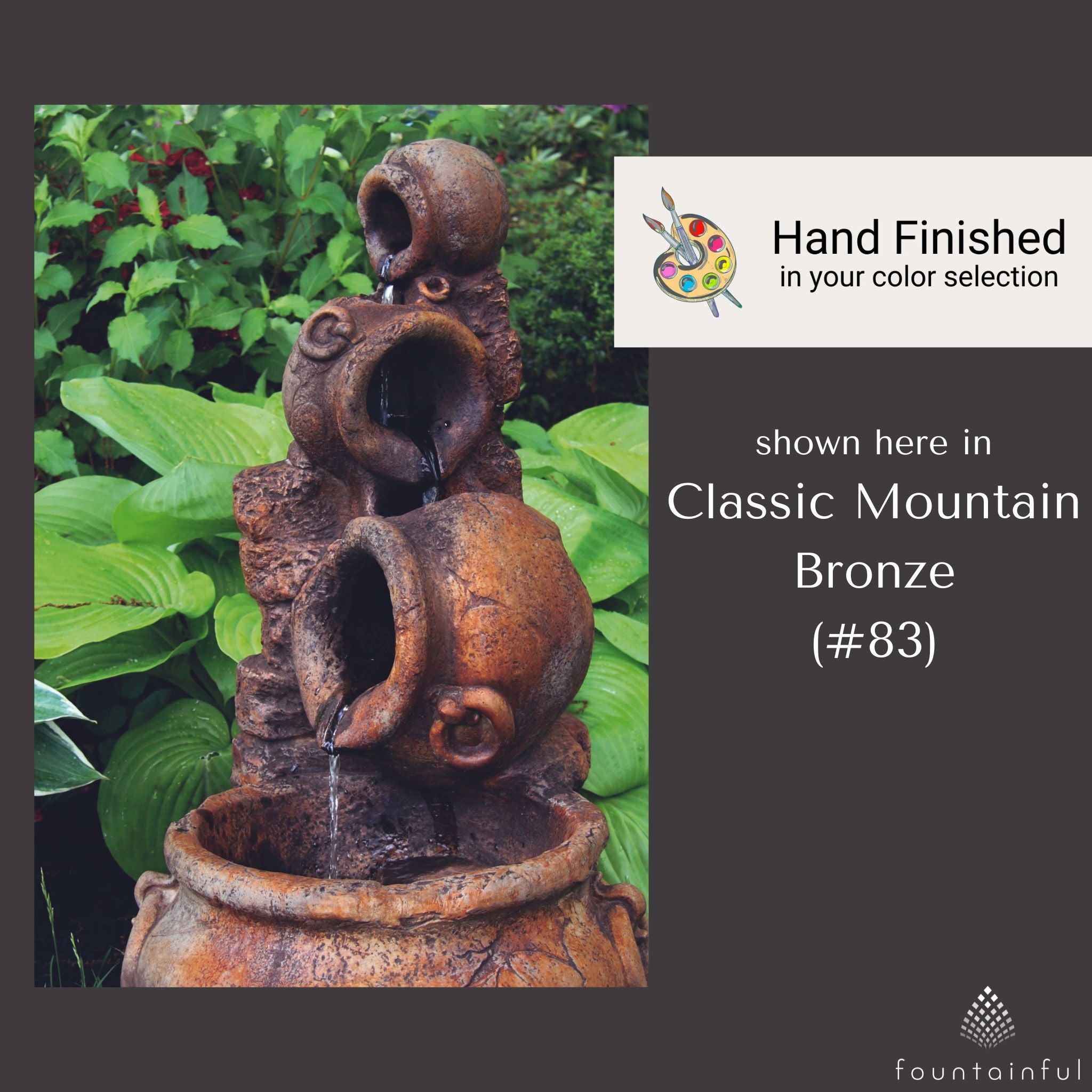 Spilling Urn Concrete Fountain - Massarellis #3759