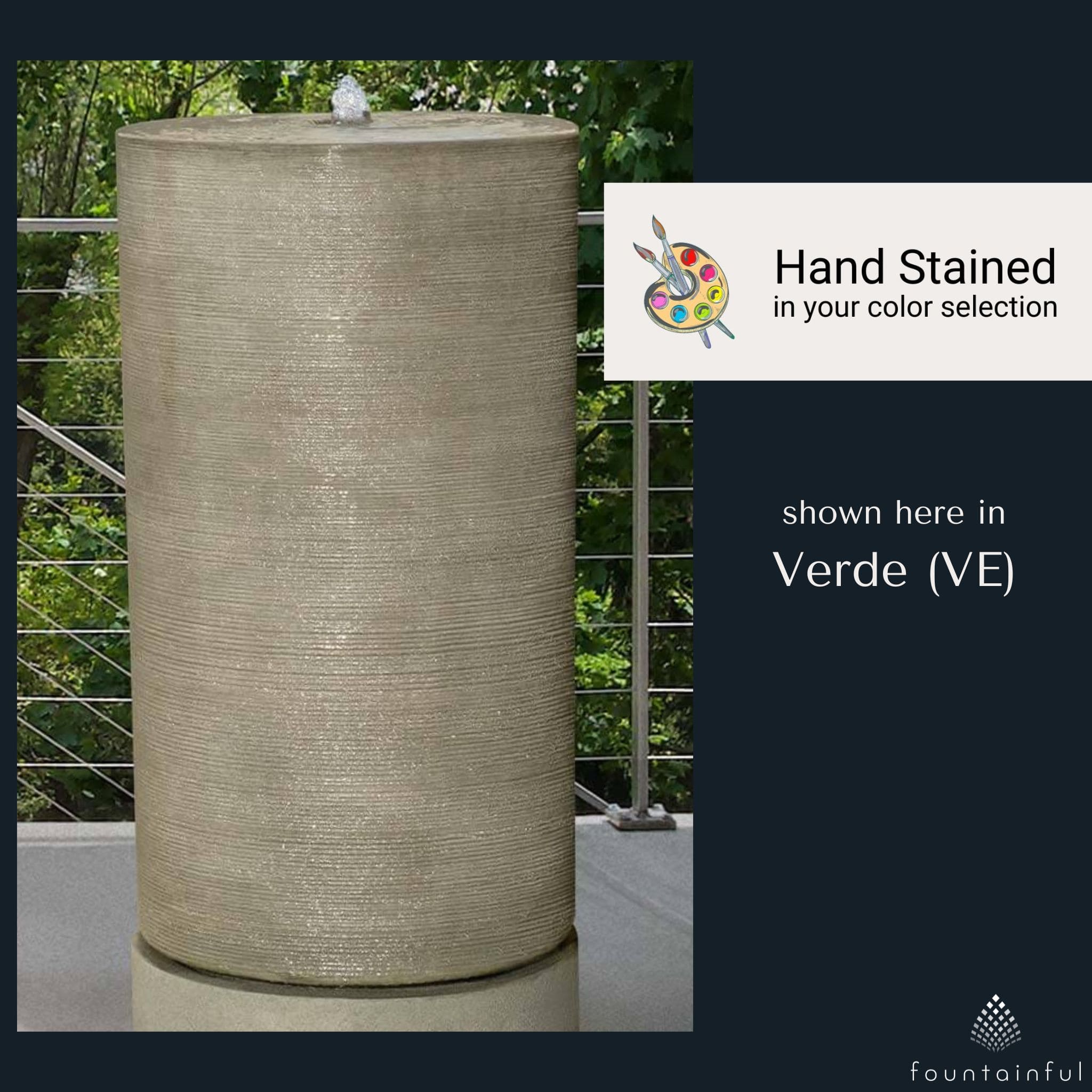 Tall Cylinder GFRC Tower Fountain - Campania #1109