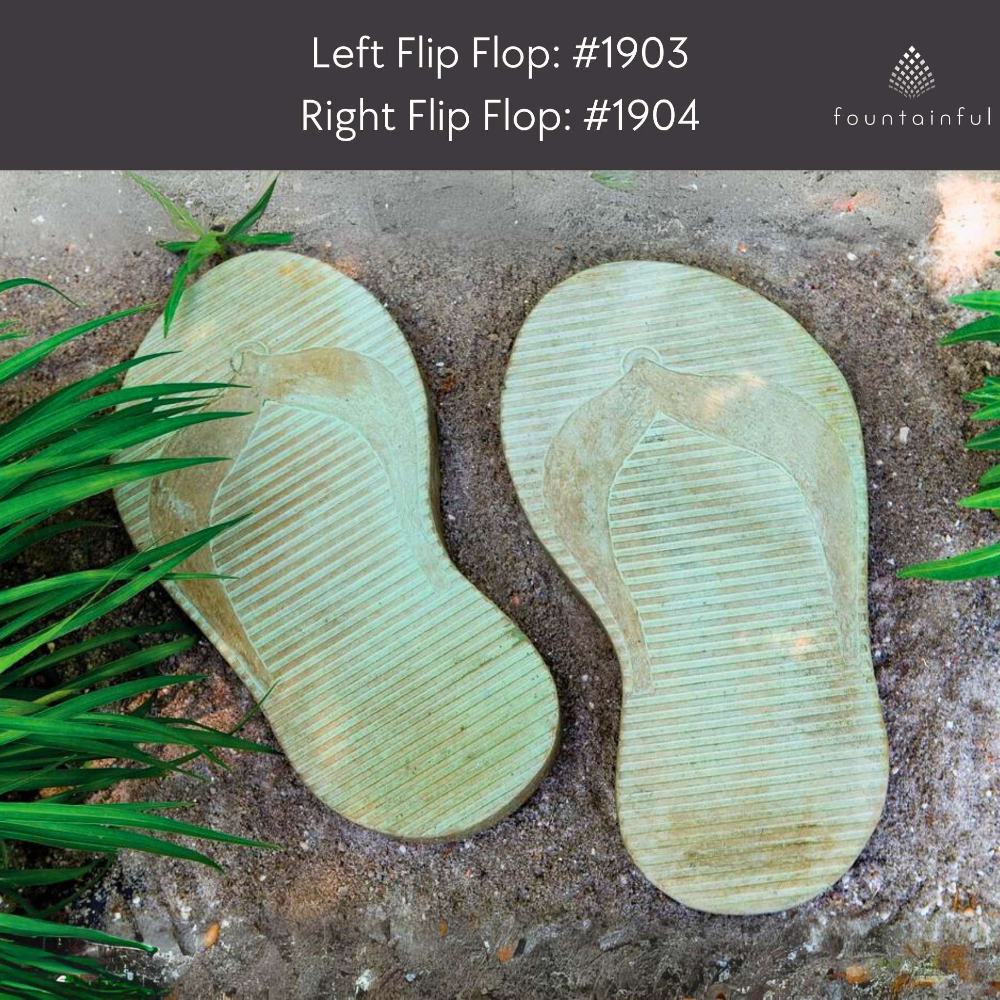 Flip Flop Concrete Stepping Stones - Thumbnail 2