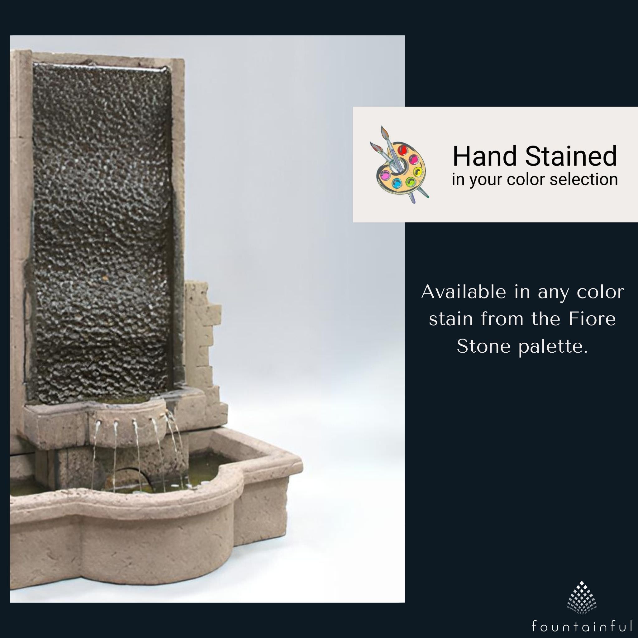 Tranquility Concrete Wall Fountain - Fiore #LG136