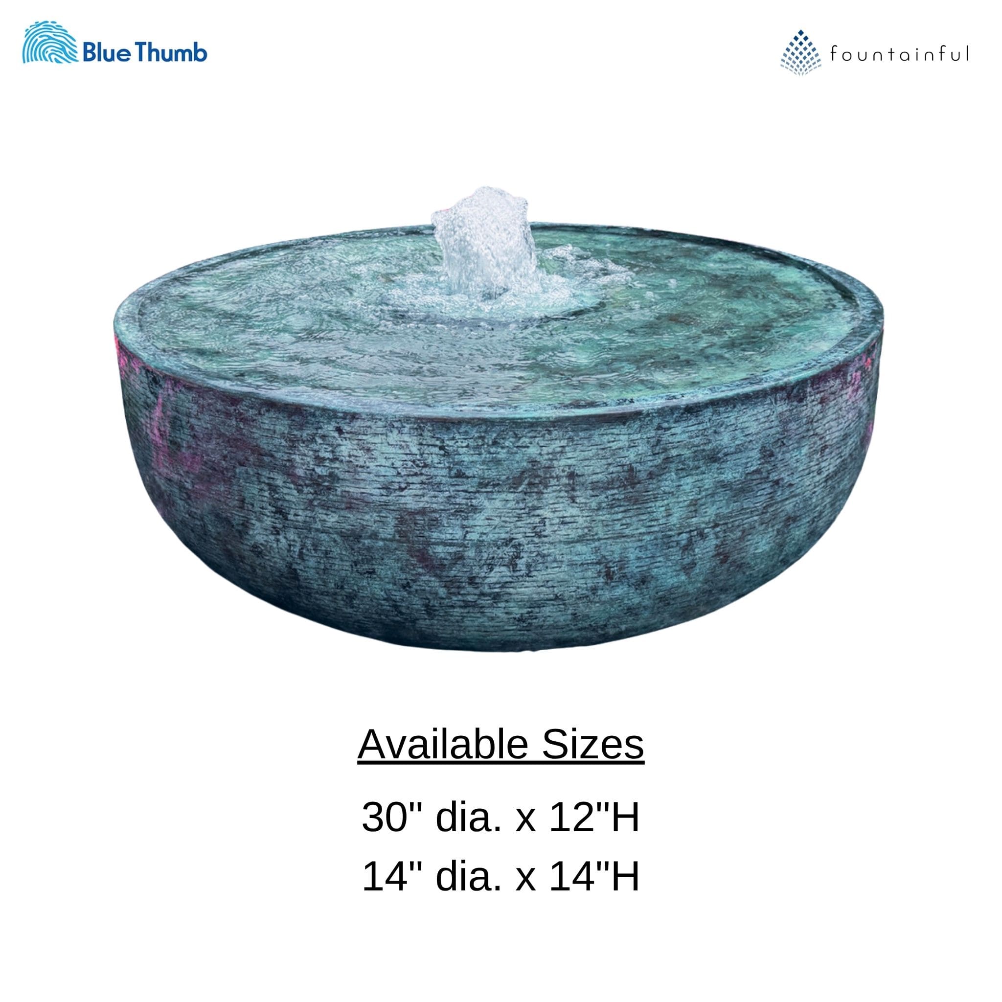 Brass Reflection Bowl Fountain - Complete Kit - Blue Thumb