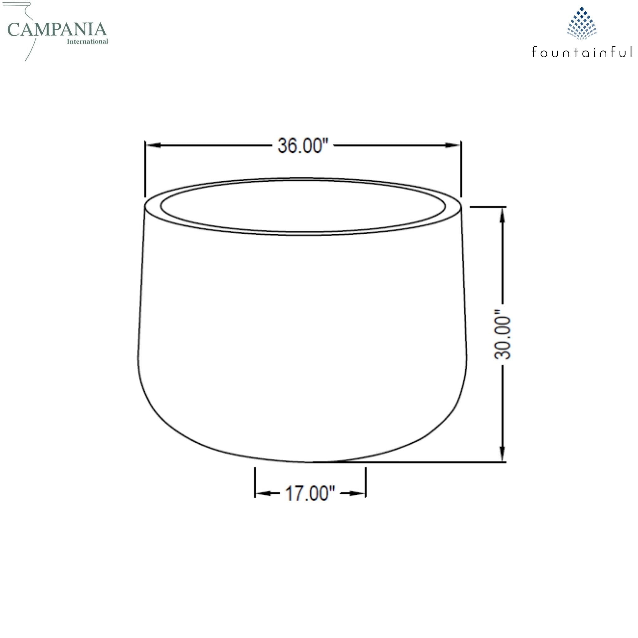 Tribeca Extra Large Concrete Planter - Campania #P855