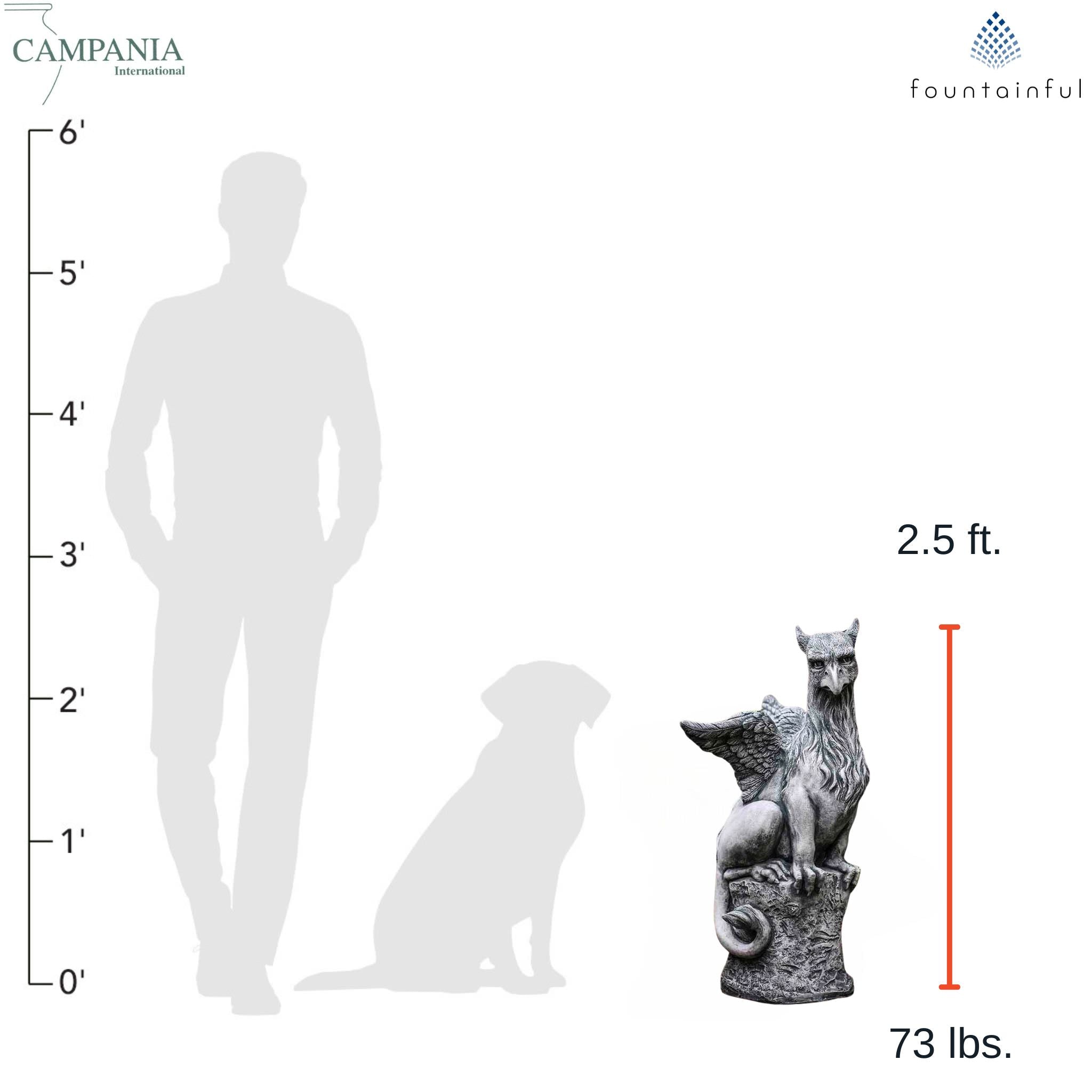 Herald Concrete Garden Statue - Campania