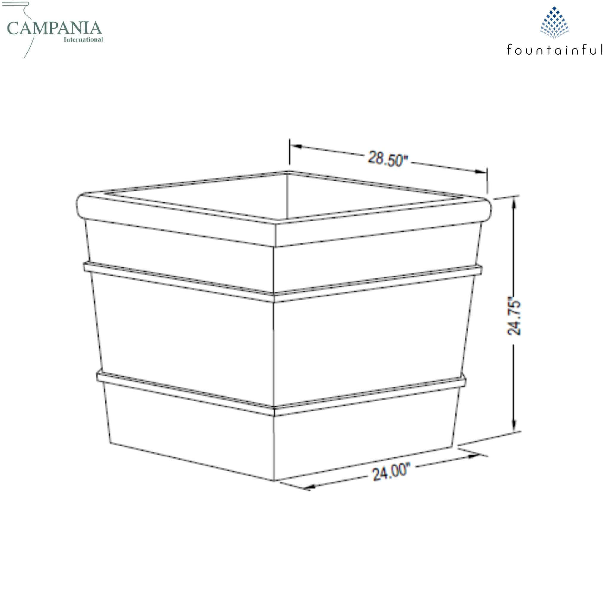 Marin Large Concrete Box Planter - Campania #P736