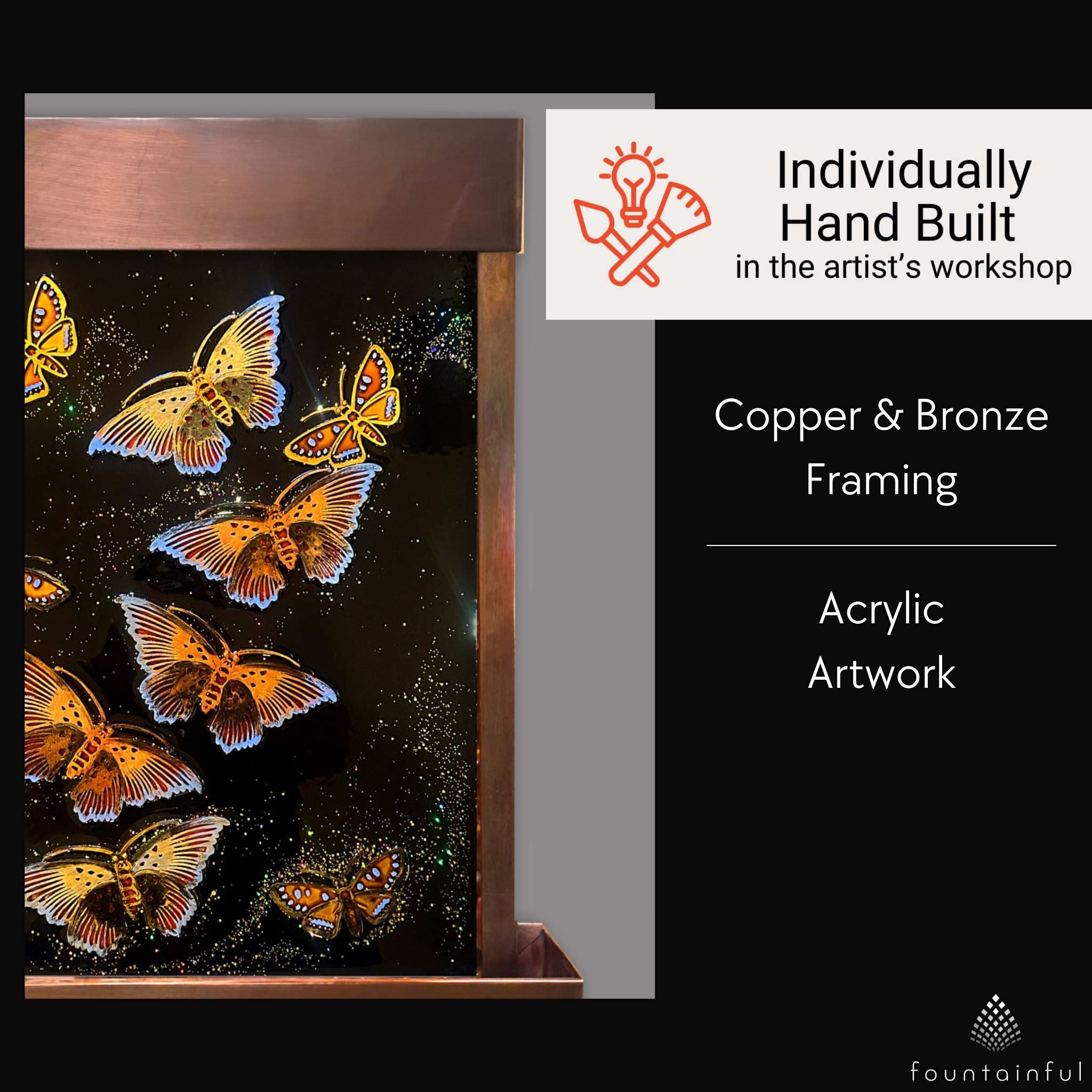 Papillion Butterfly Tabletop Artwork Fountain - CHG