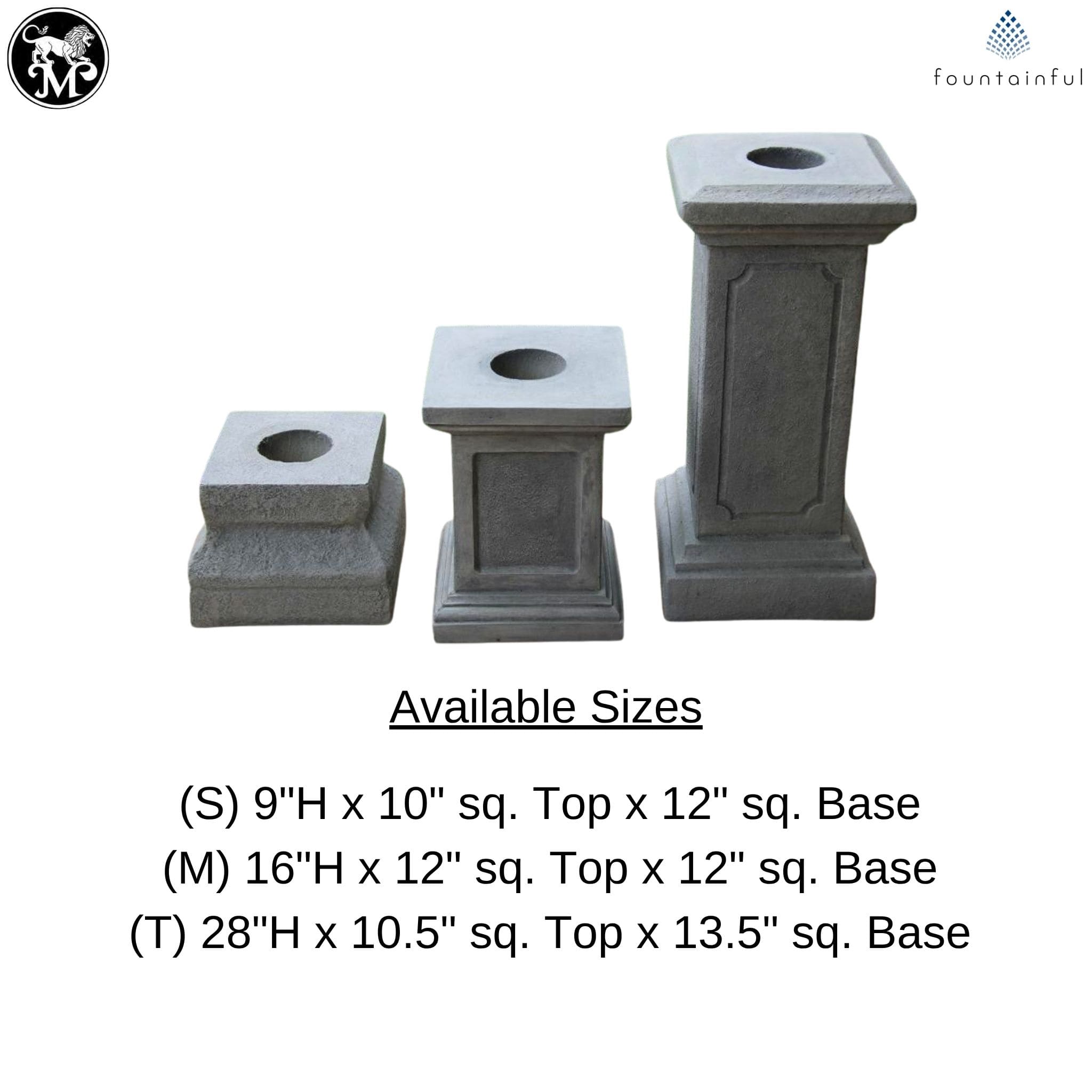 Square Concrete Planter Pedestals - Massarellis