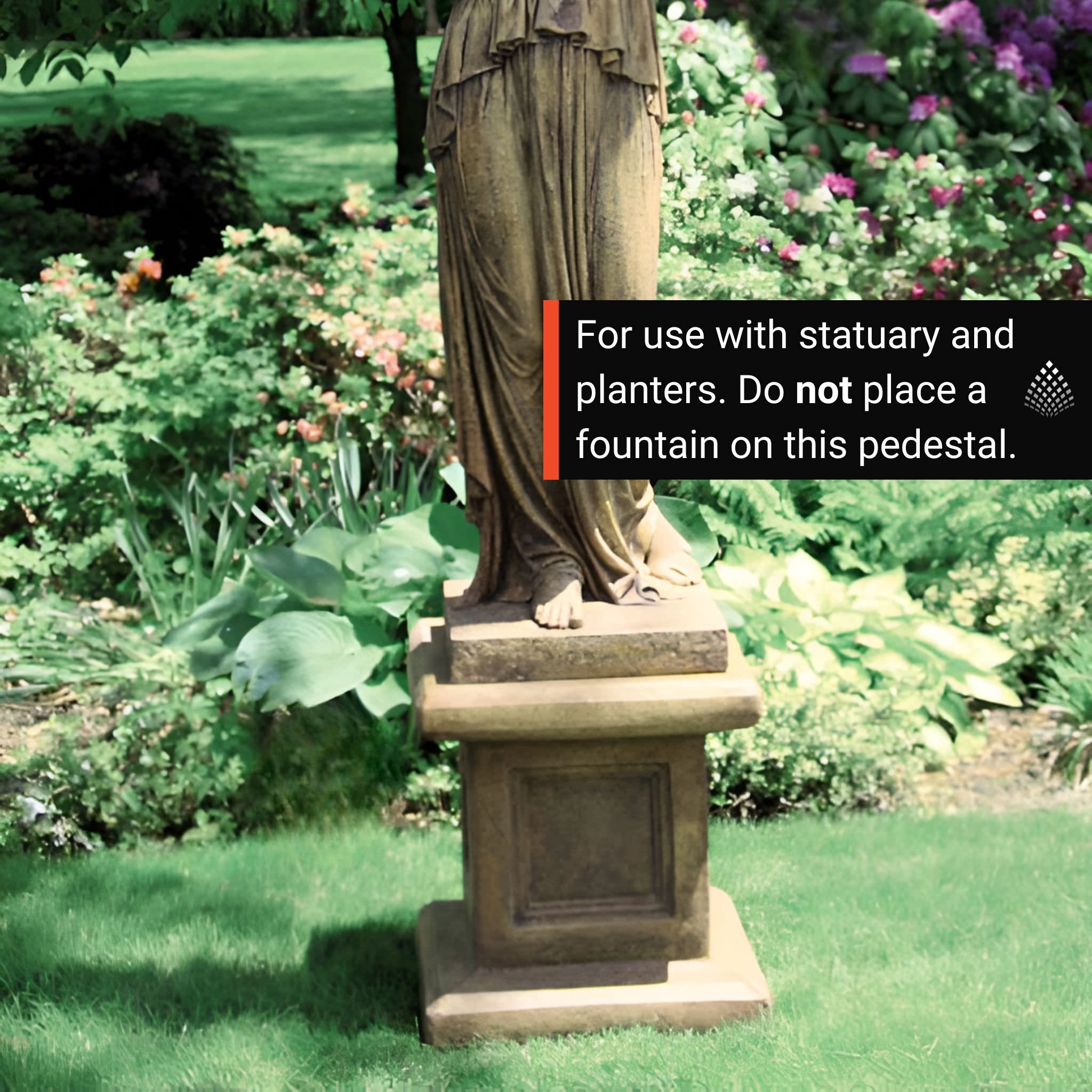 Large Square Concrete Pedestal - Massarelli