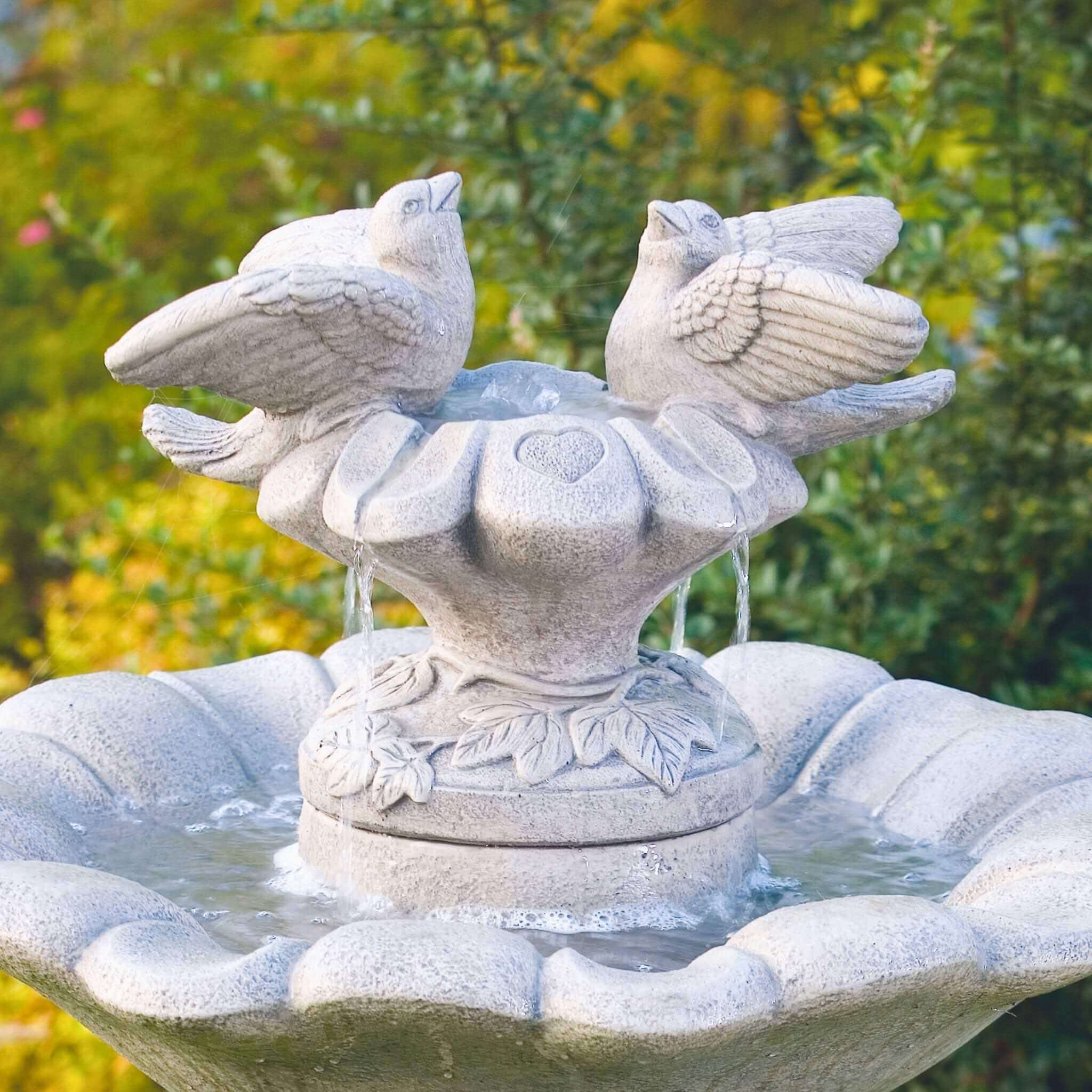 Classical Doves of Love Concrete Fountain - Massarellis #3365