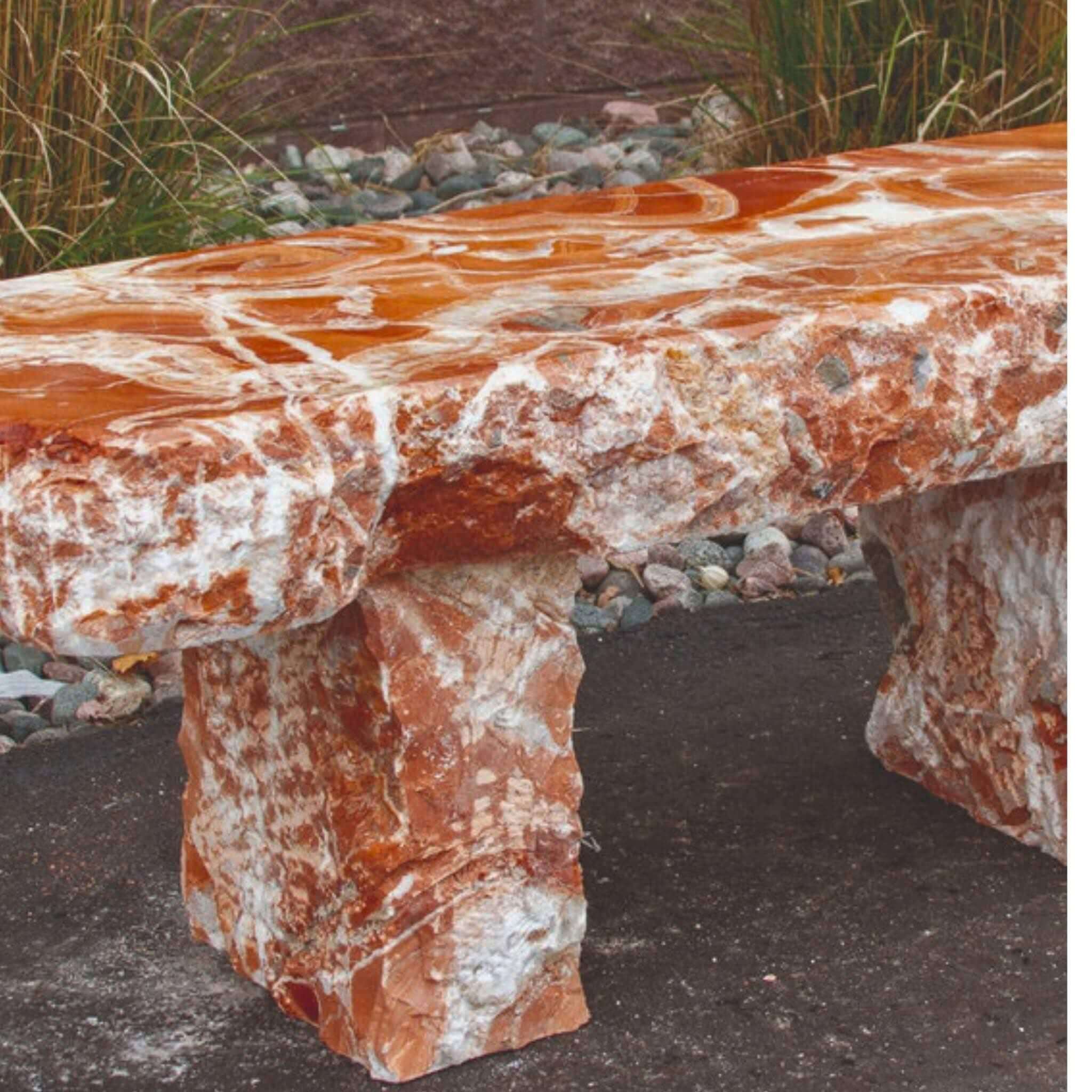Red Onyx Garden Bench - Thumbnail 2