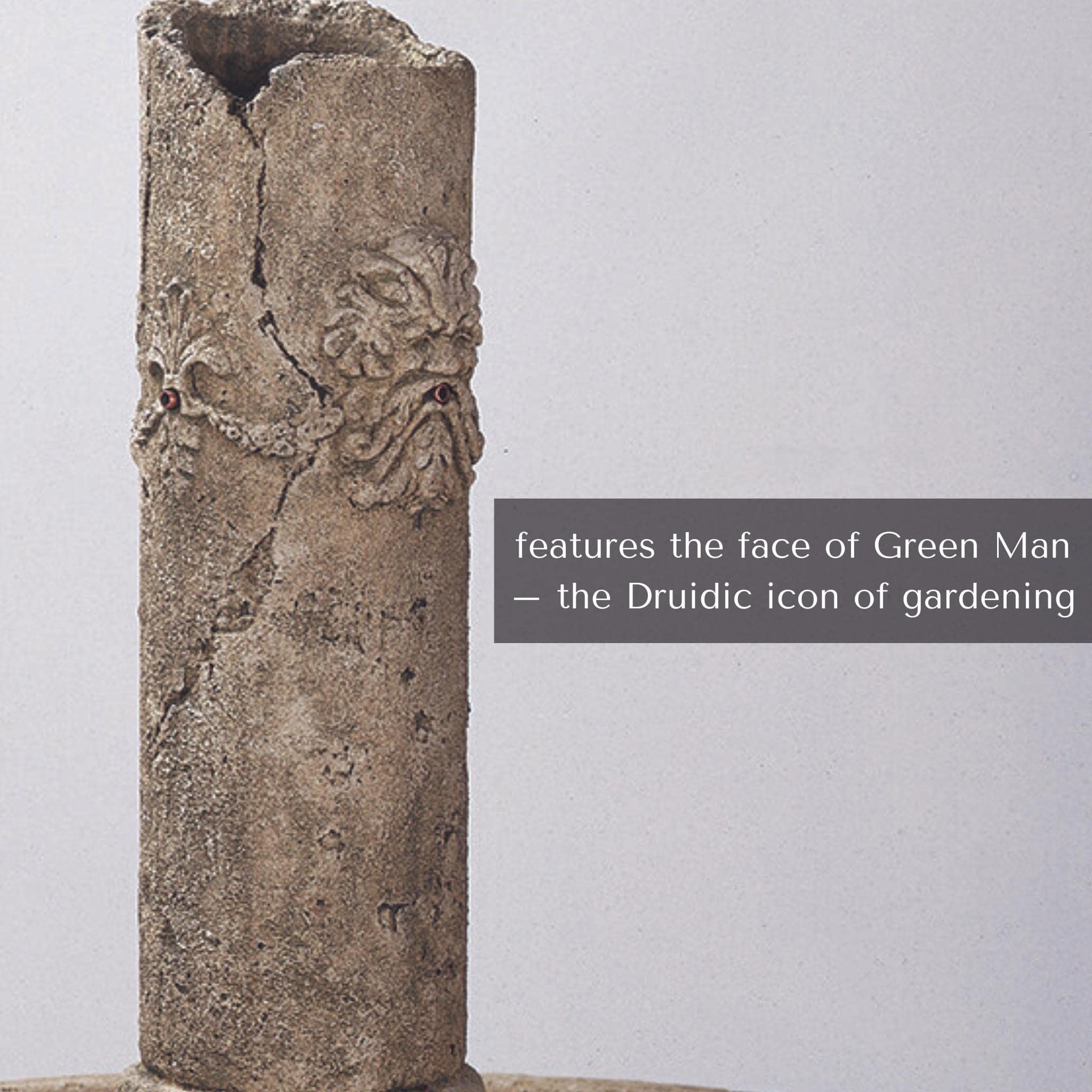 Green Man Ruin Concrete Fountain - Giannini #1023