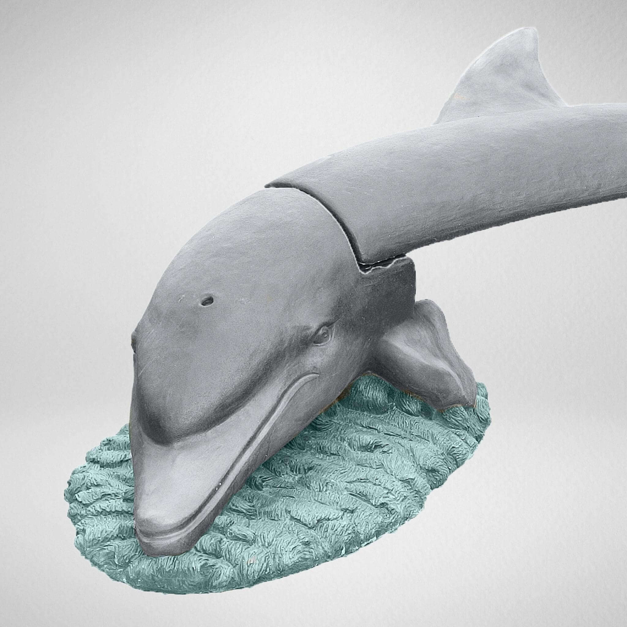 Dolphin Concrete Garden Bench