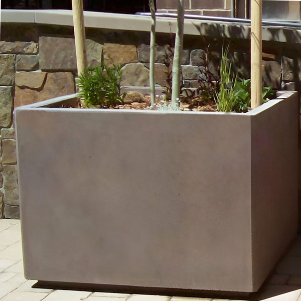 large concrete indoor planter Classic Square Concrete Planter
