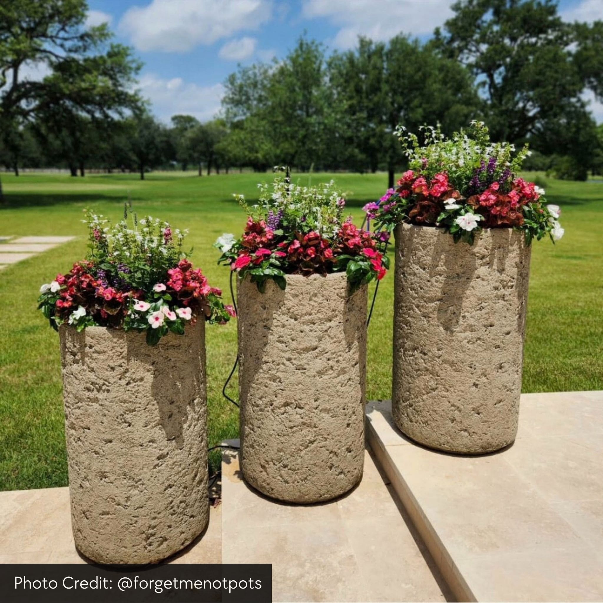 Siros Tall Concrete Planter - Campania #P983