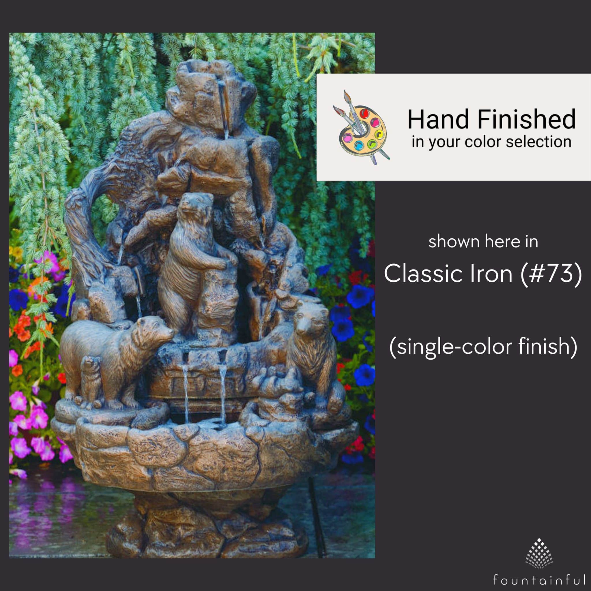 Bears Wildlife Concrete Fountain - Thumbnail 5