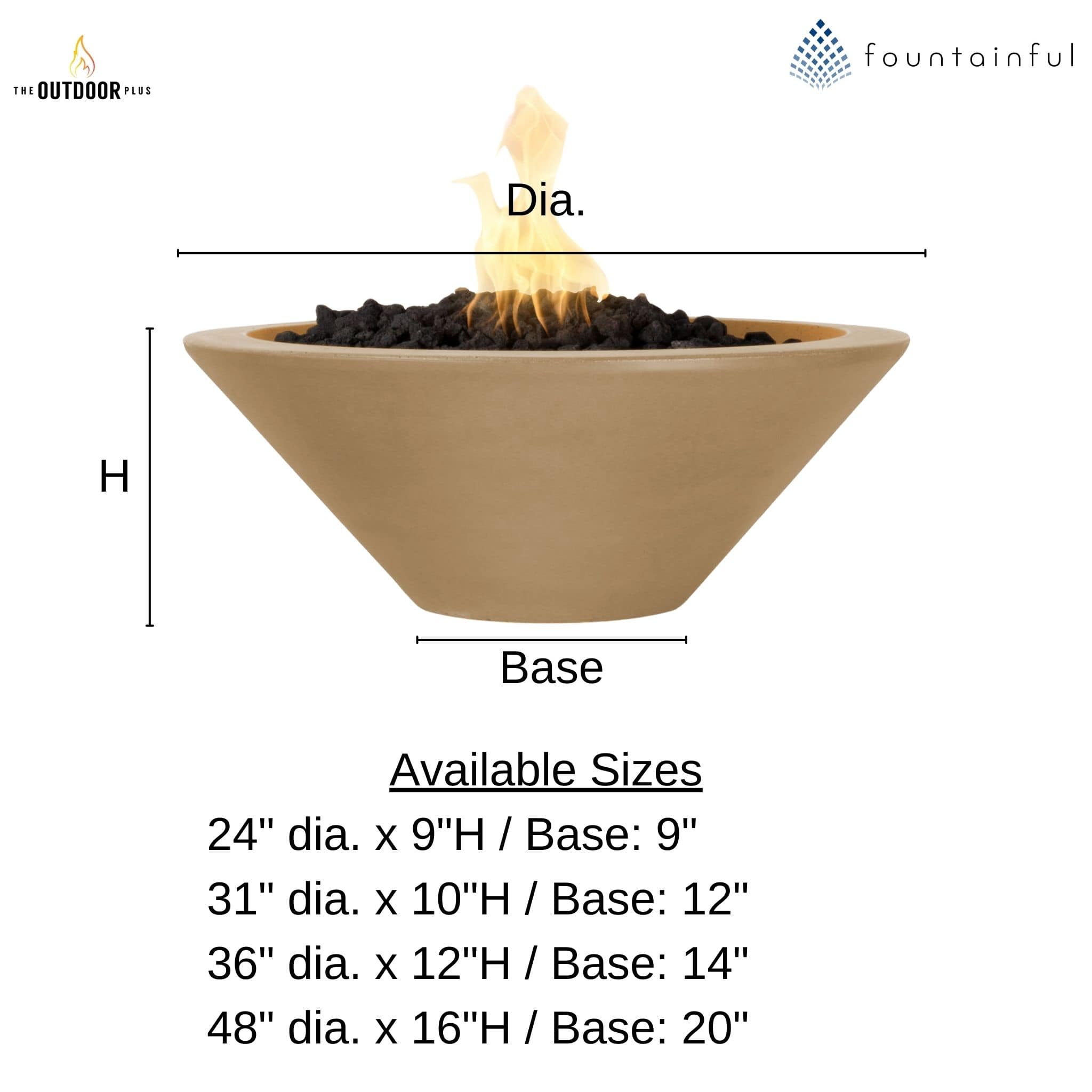 Cazo Concrete Fire Bowl - The Outdoor Plus