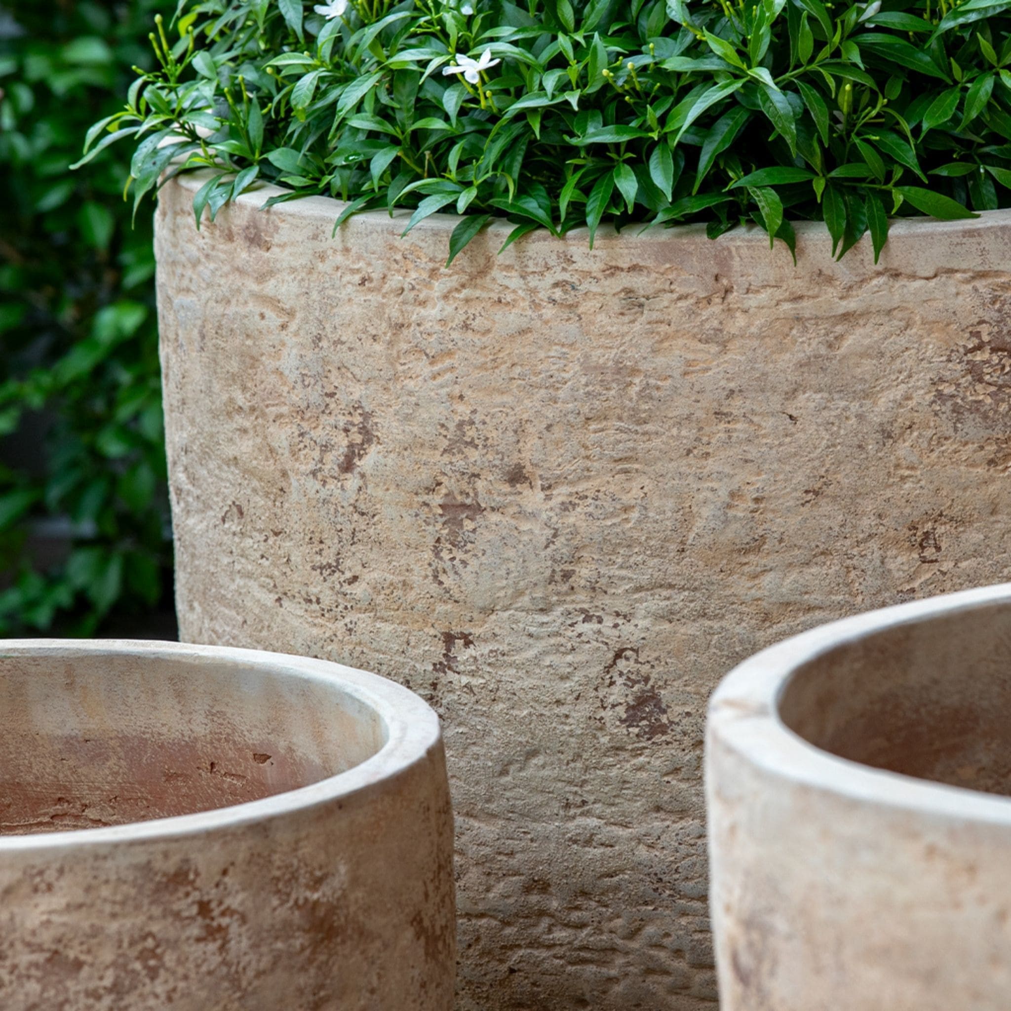 A.MATERAS ア・マテラス オールセット トライアル Monreale Set of 3 Terra Antico Cotta Planters - Campania