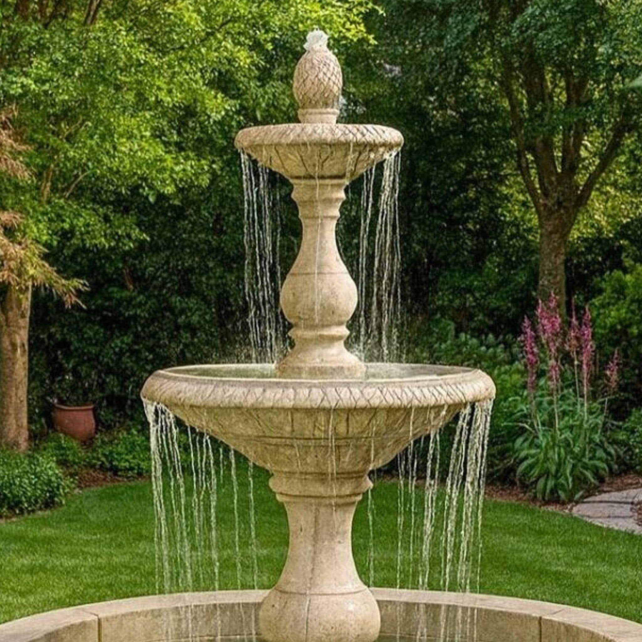 Gran Vista Concrete Pond Fountain - Fiore #2094