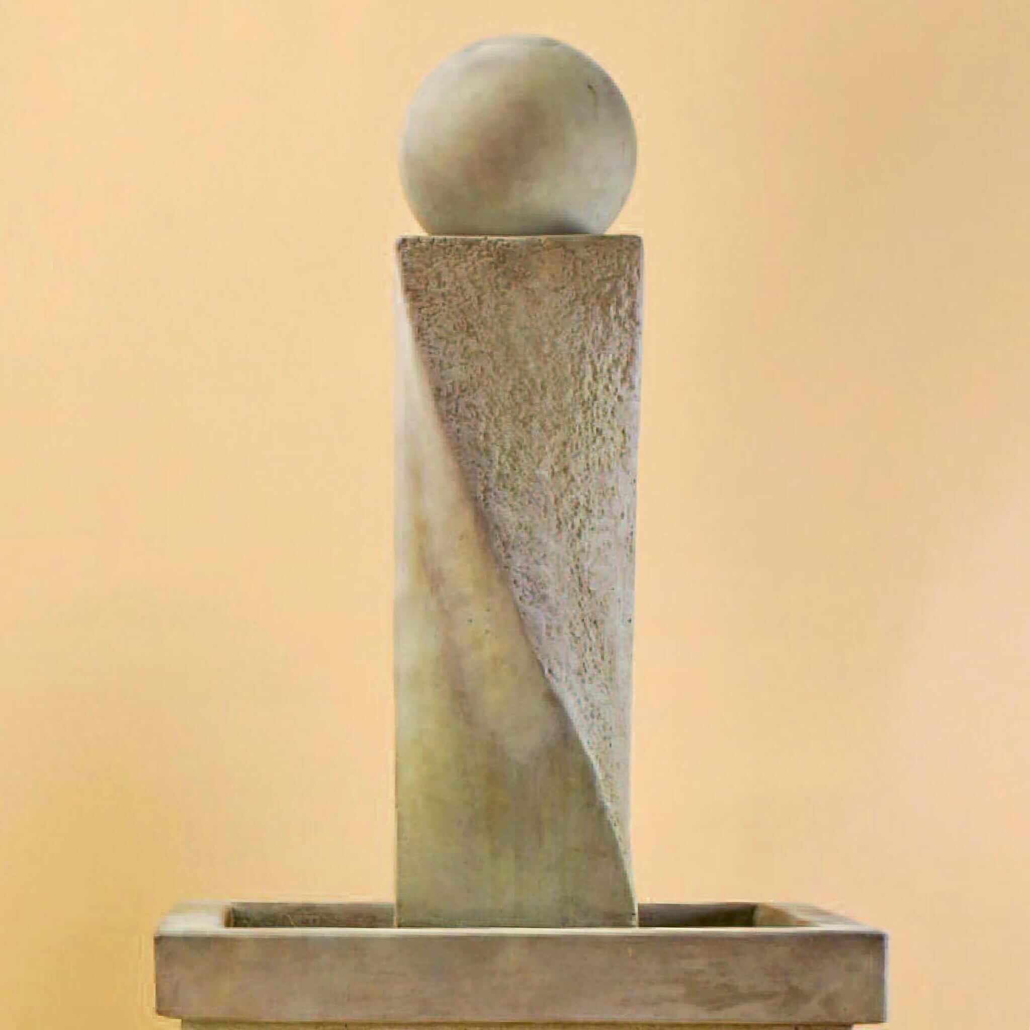 Modern Twist Concrete Fountain & Ball TALL - Giannini #1412