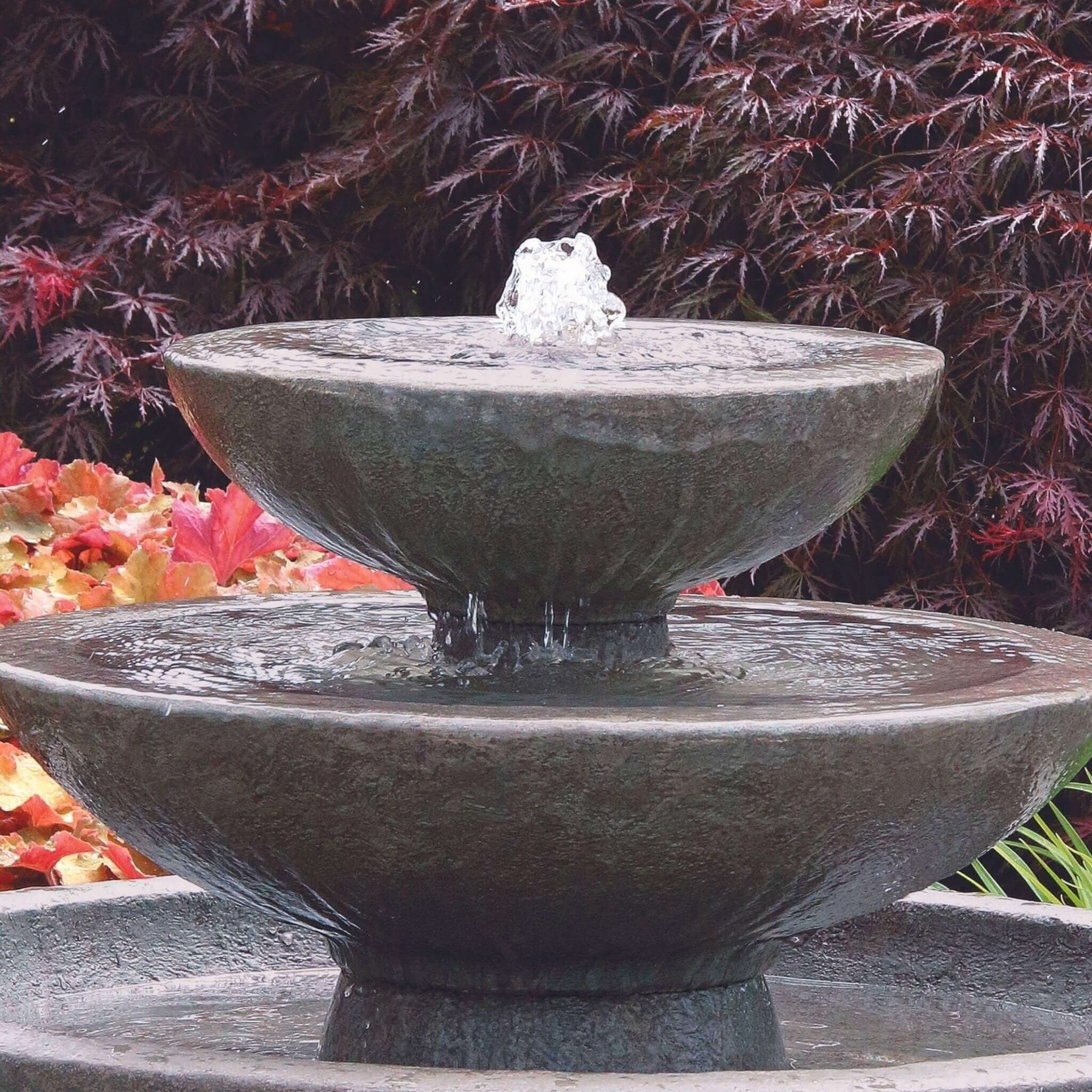 Tranquility 3-Tier Concrete Fountain - Massarellis #3521