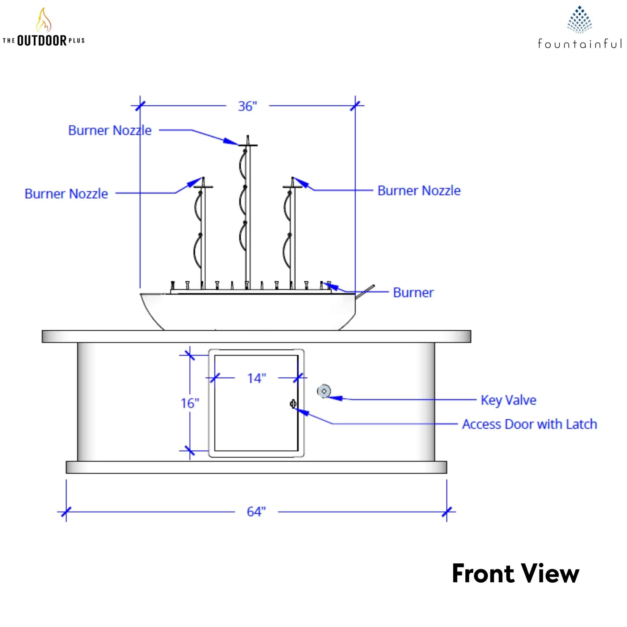 La Pinta Steel Gas Fire Table - Outdoor Plus