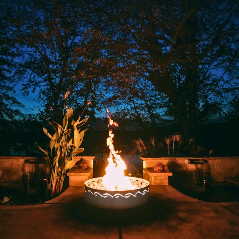 "Fire Surfer" Gas Fire Pit in Steel - Fire Pit Art