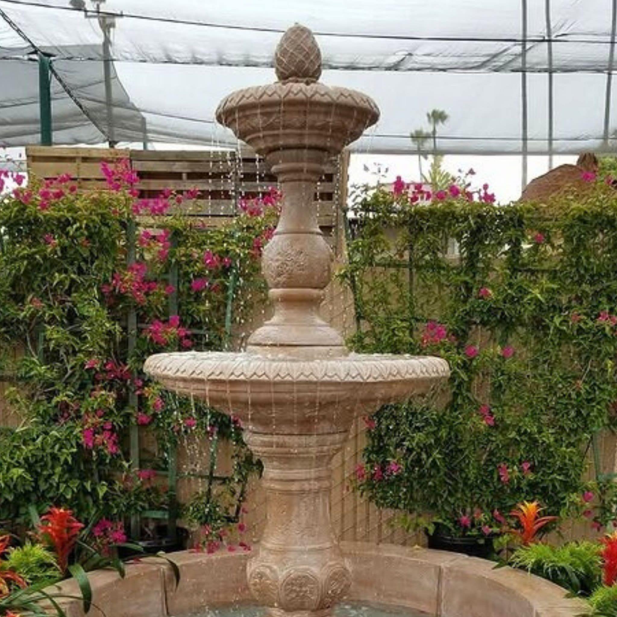 Four Seasons 2-Tier Concrete Pond Fountain - Fiore #2088FRG