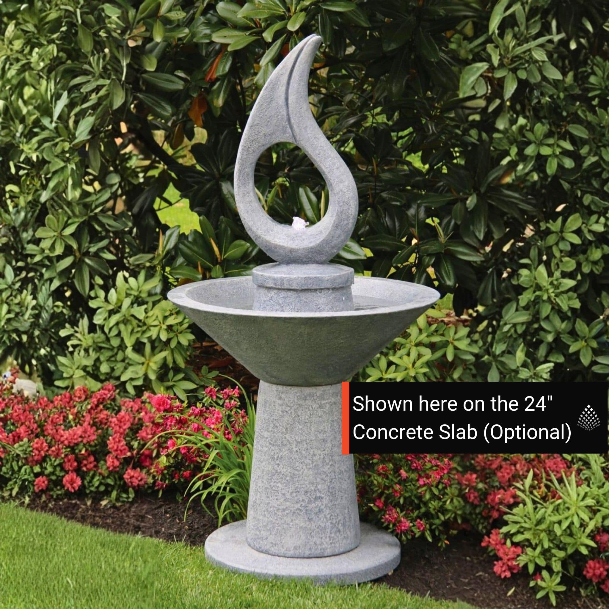 Garden Droplet Concrete Fountain - Massarellis #3817