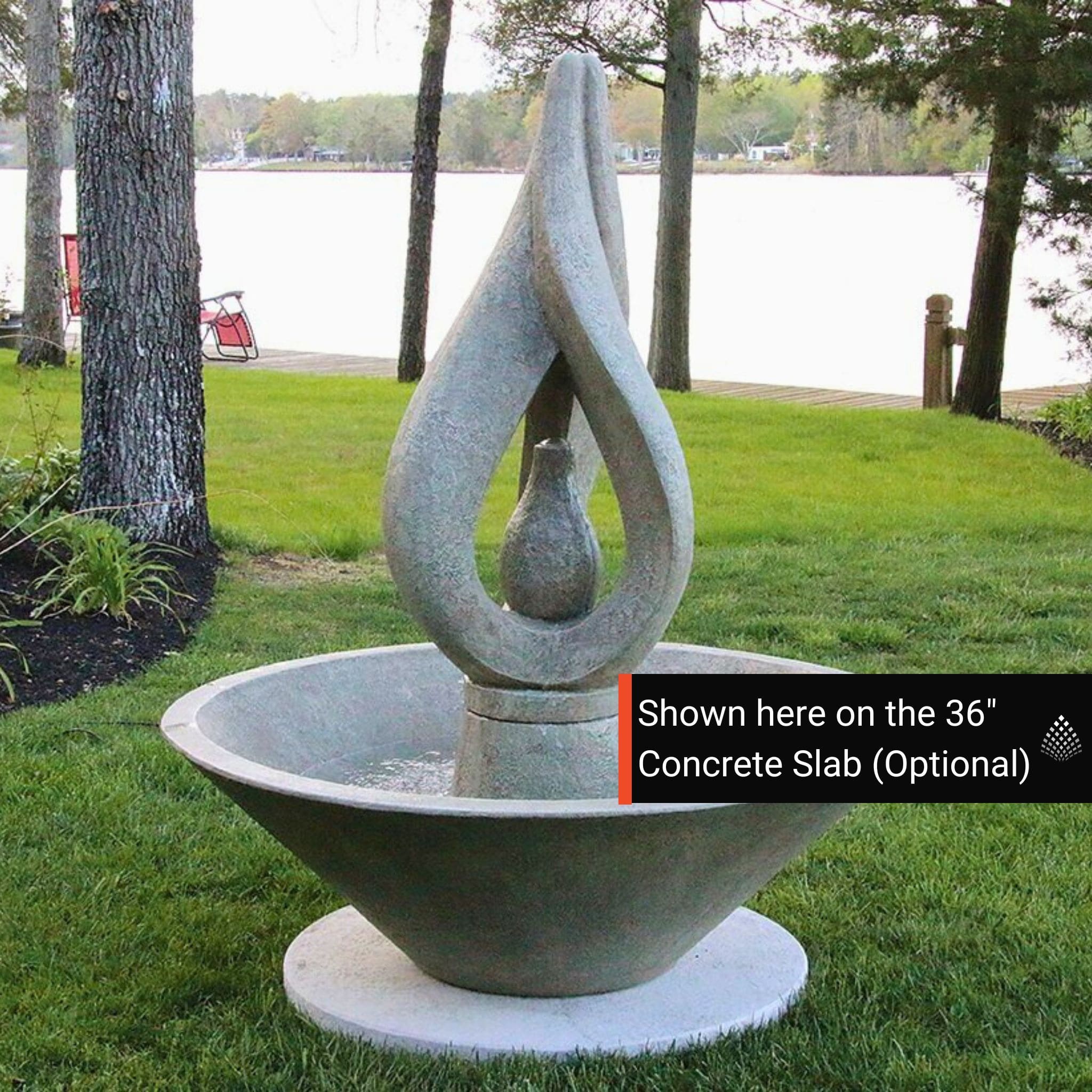 Garden Glow Concrete Fountain - Massarellis #3816