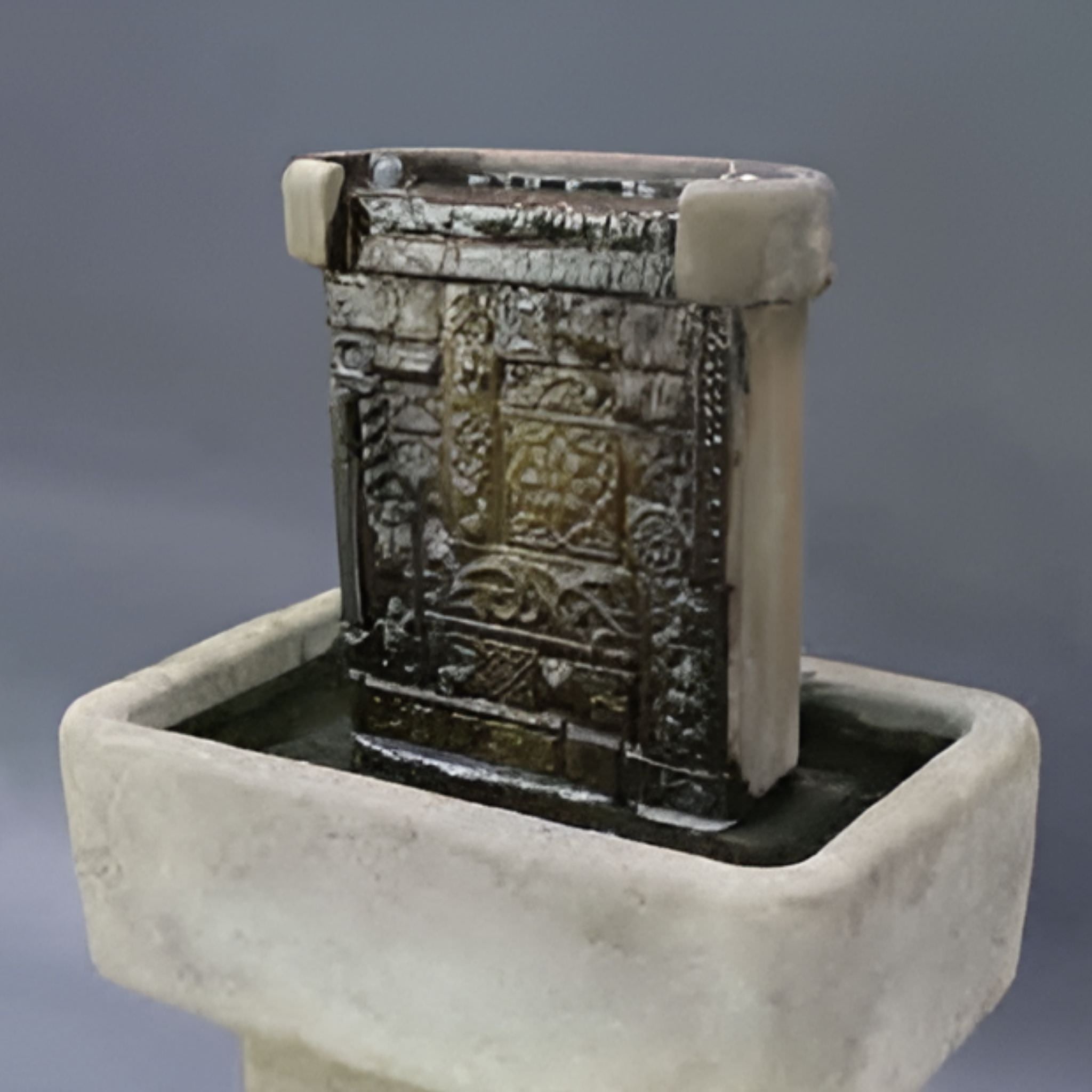 Mosaic Concrete Wall Fountain - Fiore - Thumbnail 3
