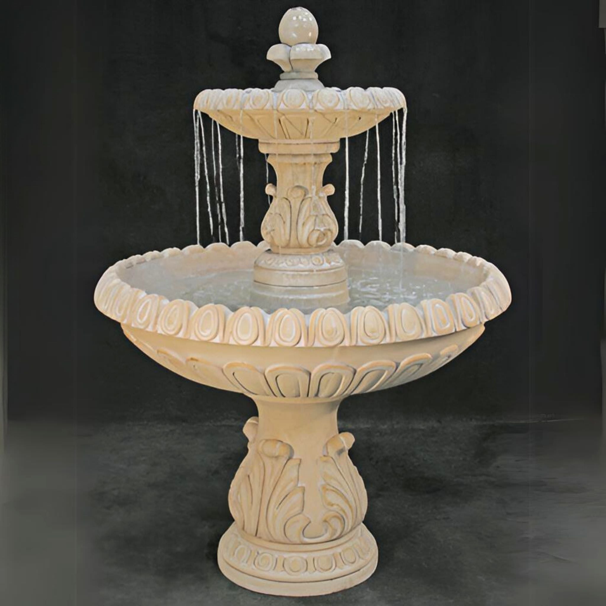 International 2-Tier Concrete Fountain - Fiore #LG153