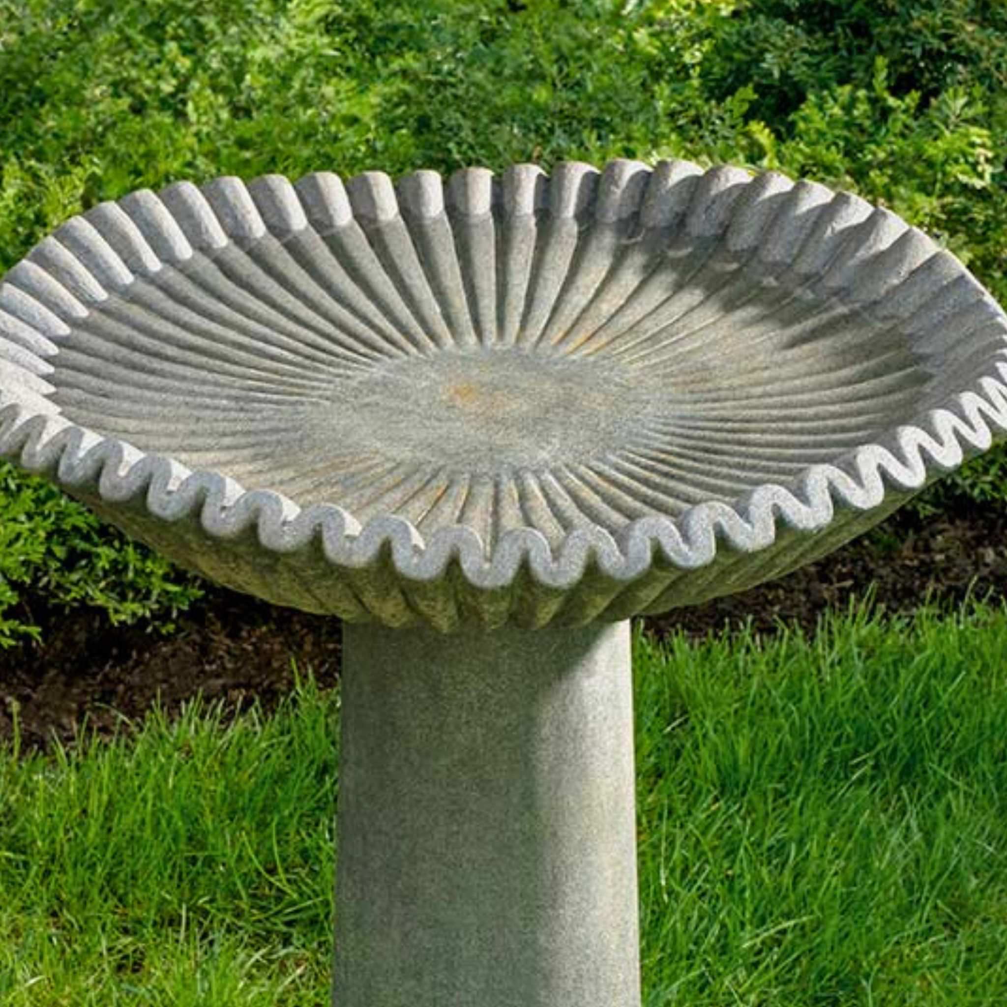 Kashmir Concrete Bird Bath - Campania #B203