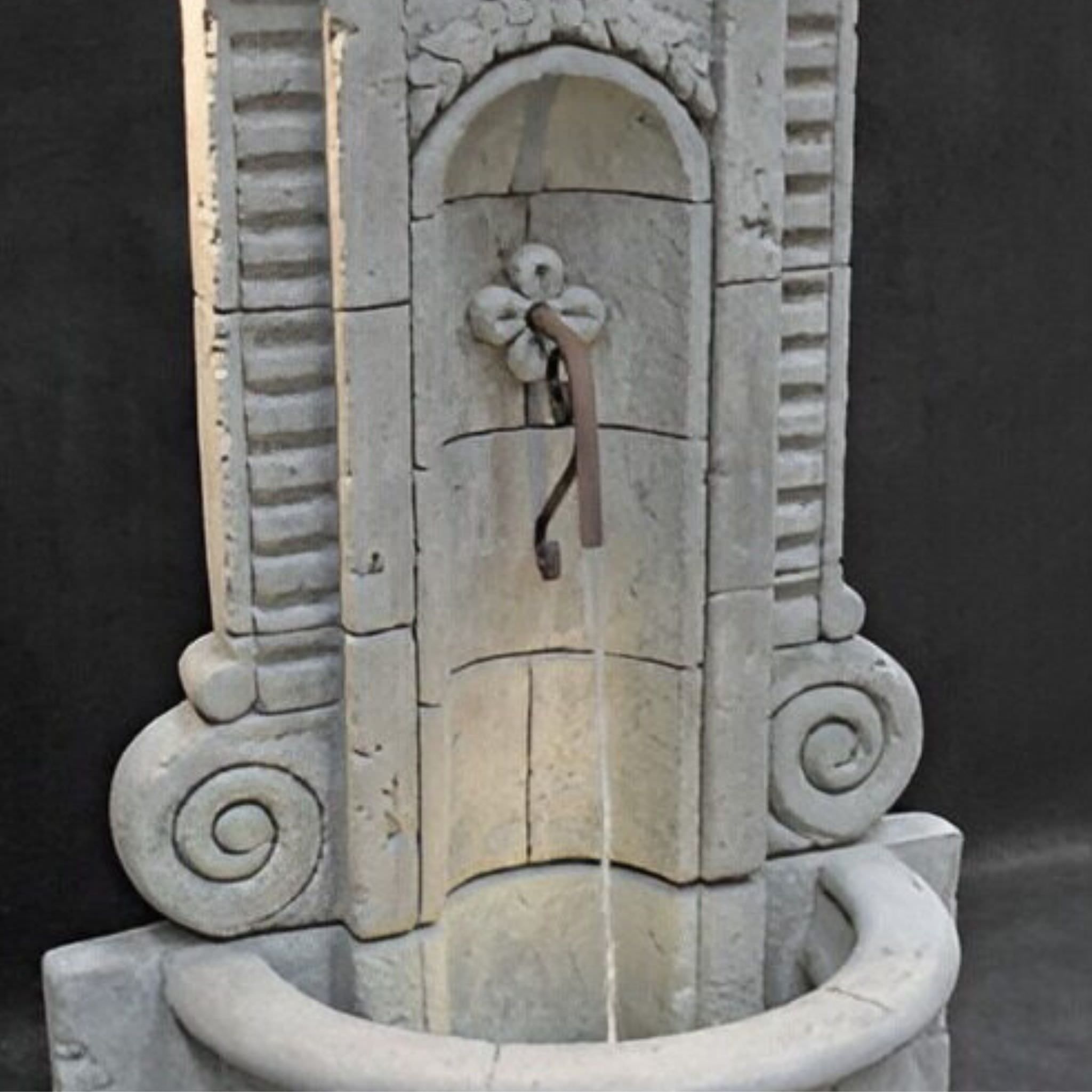 Champagne Tall Concrete Wall Fountain - Fiore #205FWT