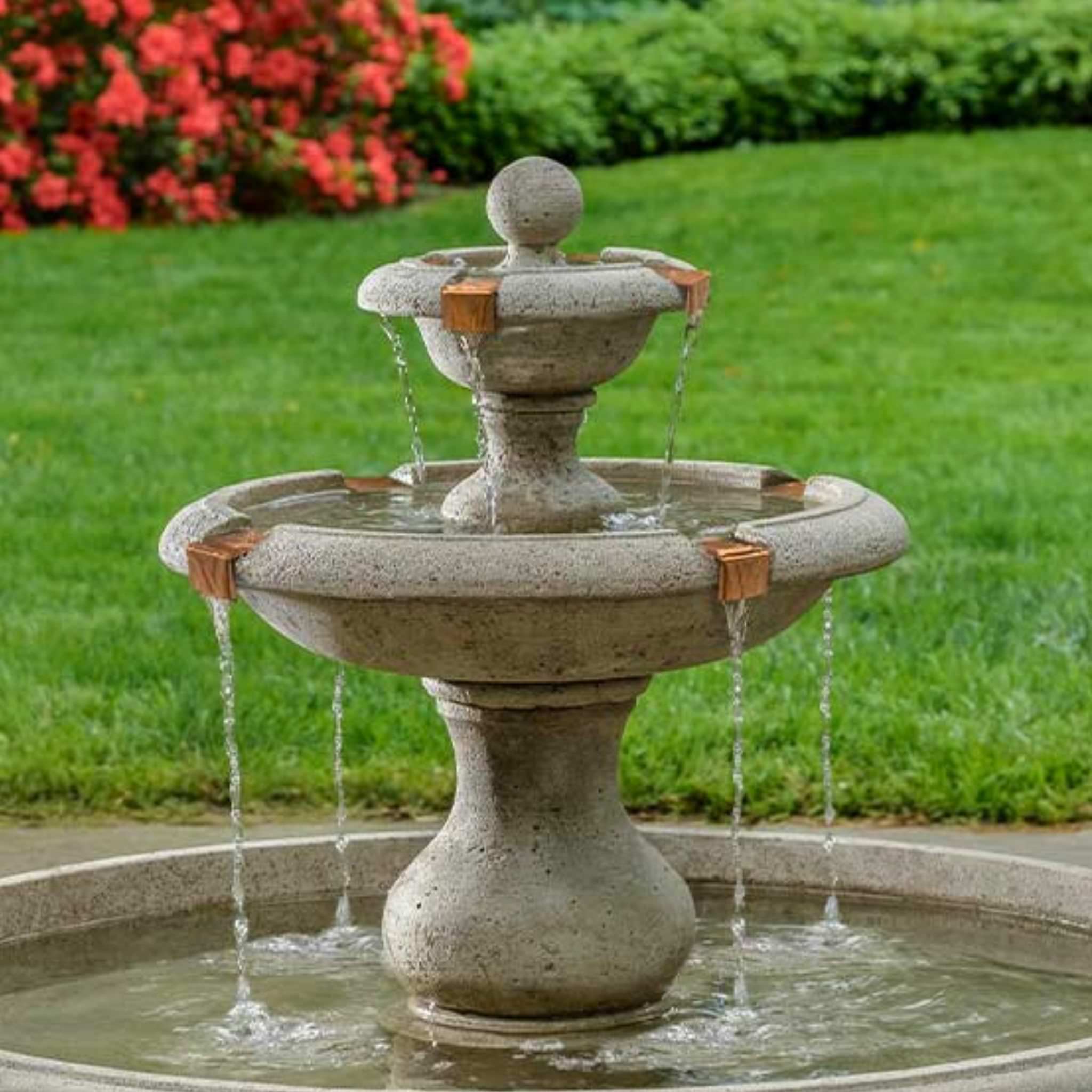 Parc 2-Tier Concrete Pond Fountain - Campania #FT434