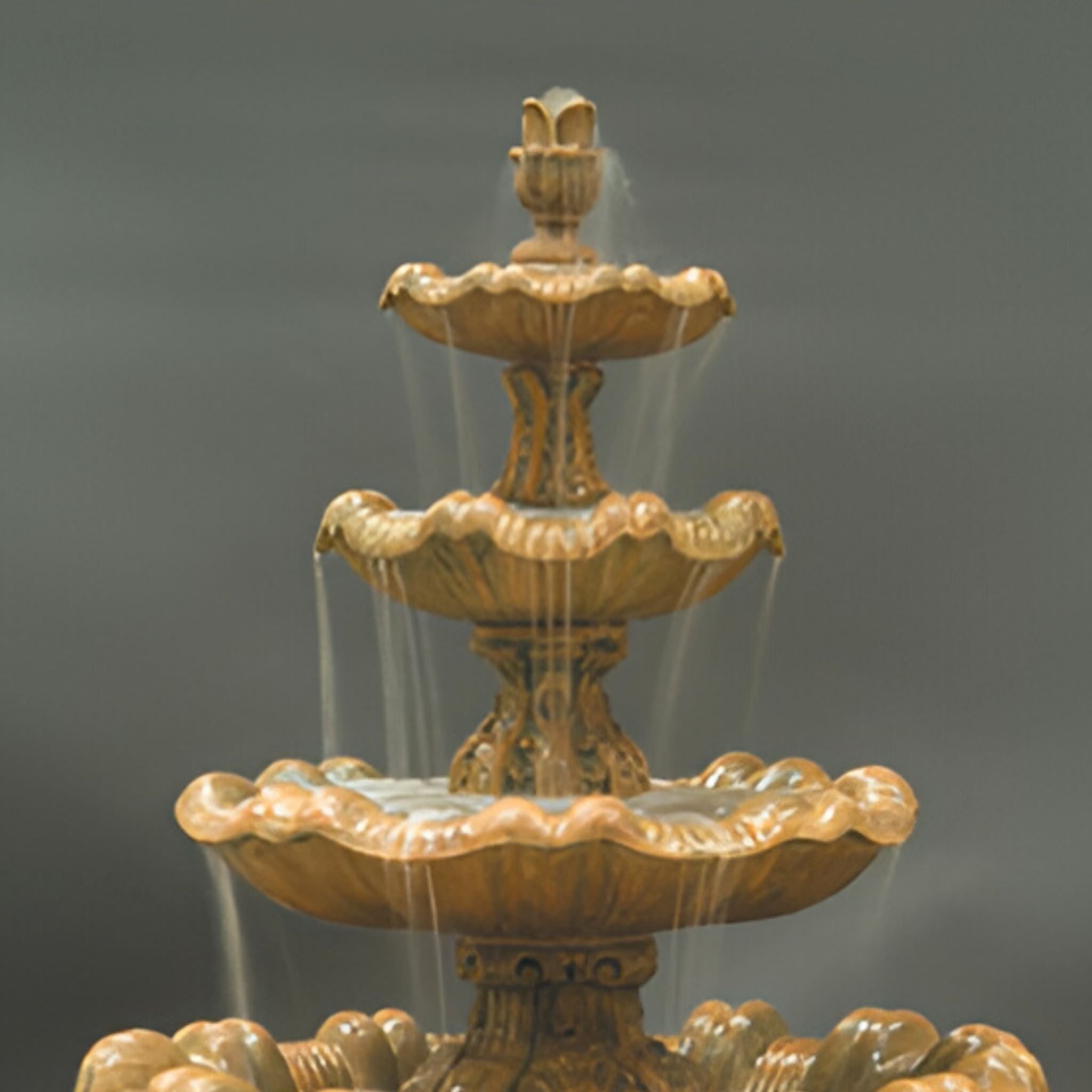 Italian Tall 4-Tier Concrete Fountain - Fiore #IT4