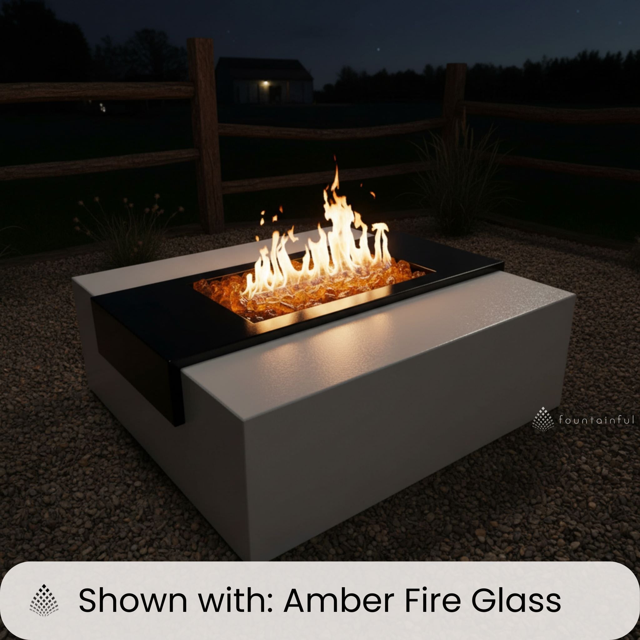 Gallaway Square Steel Gas Fire Pit - Outdoor Plus