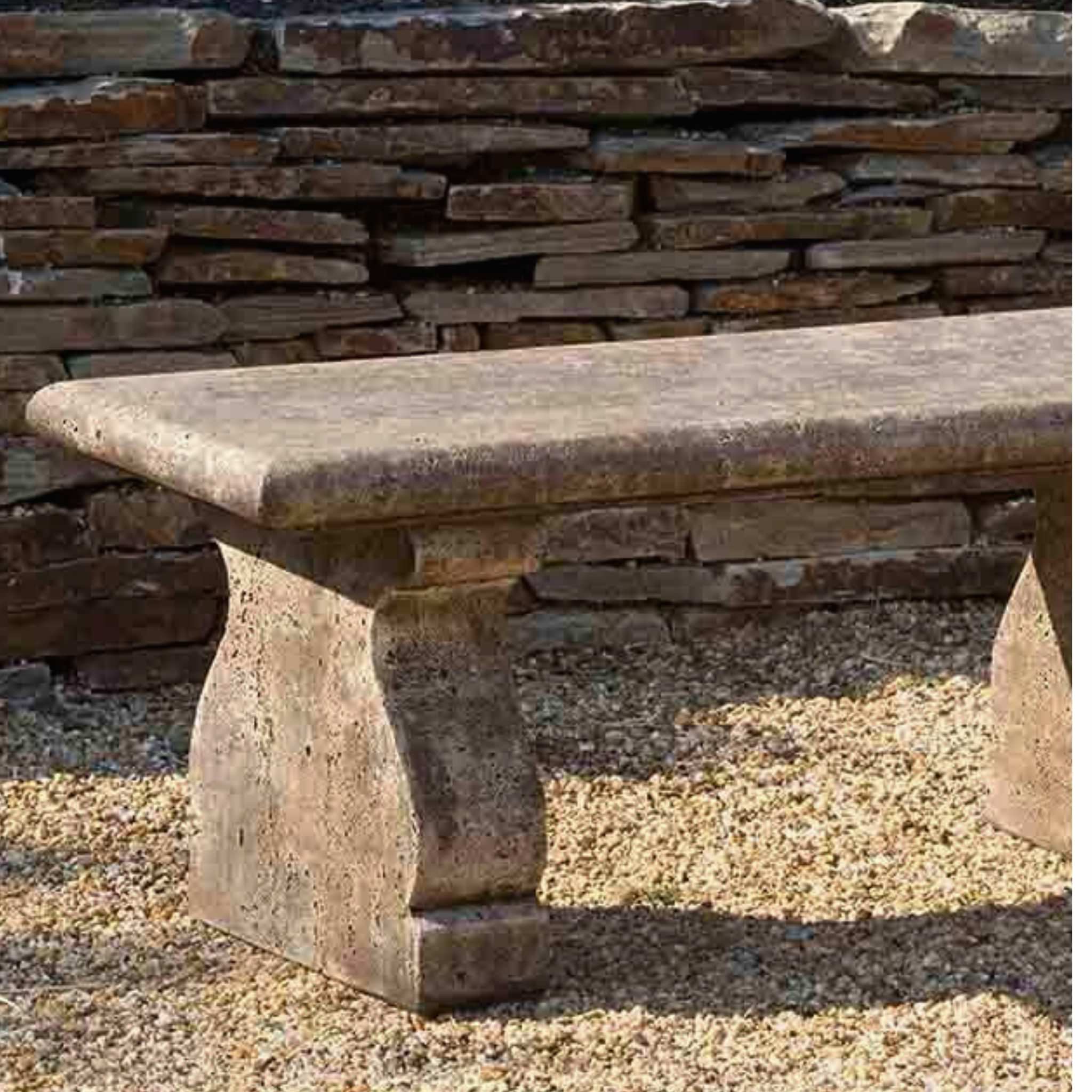 Provencal Concrete Garden Bench - Campania #BE106