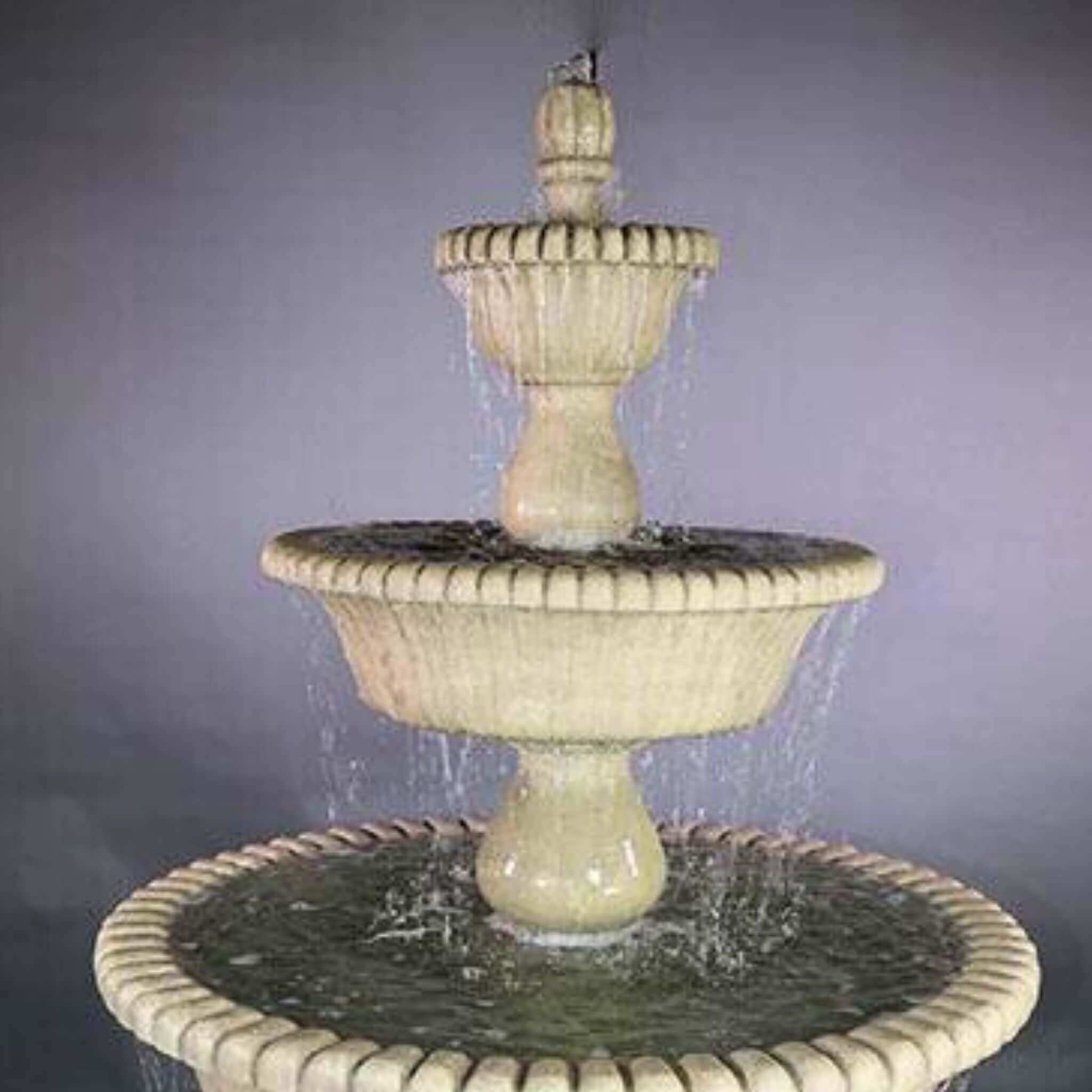 Malibu 3-Tier Concrete Pond Fountain - Giannini #1801