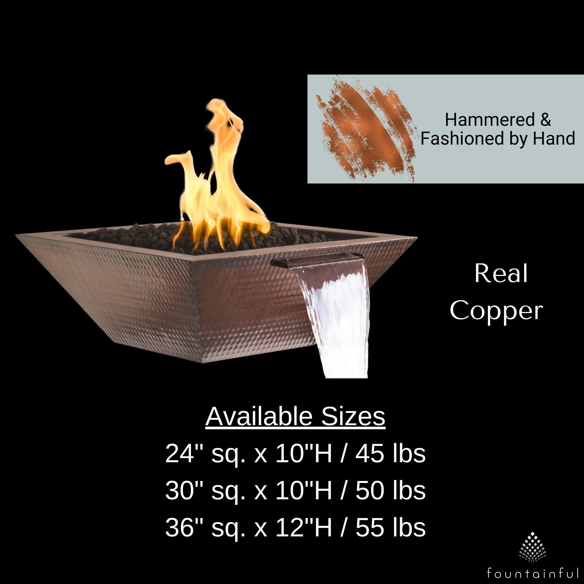 "Maya" Copper Fire & Water Bowl - The Outdoor Plus