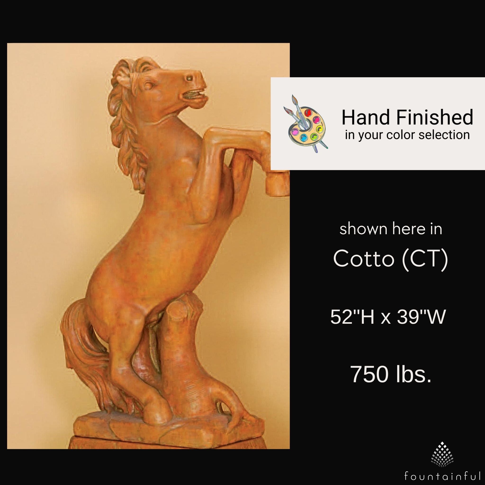 Horse Concrete Garden Statue - Giannini #8007