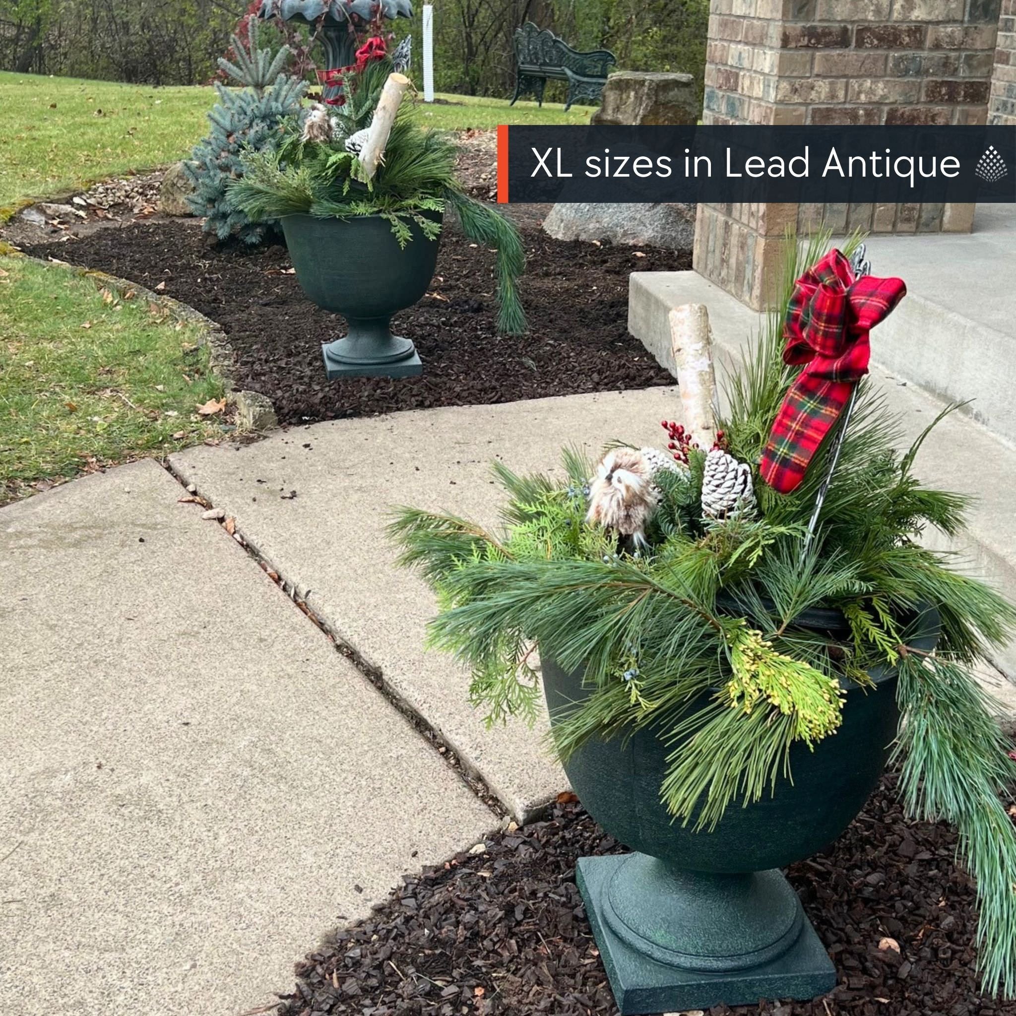 Hampstead Concrete Urn Planters - Campania