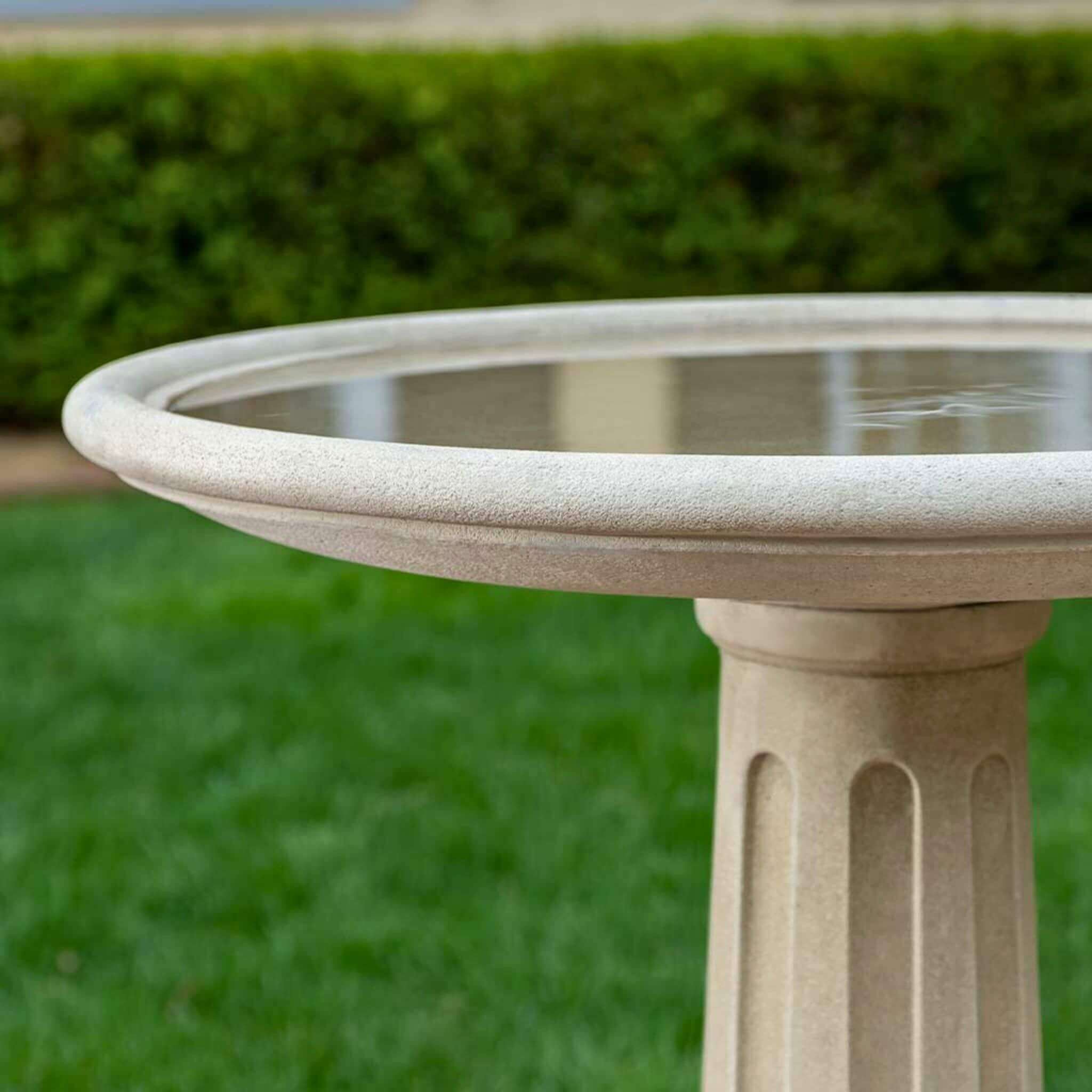 Garnier Bird Feather Concrete Bird Bath - Thumbnail 2