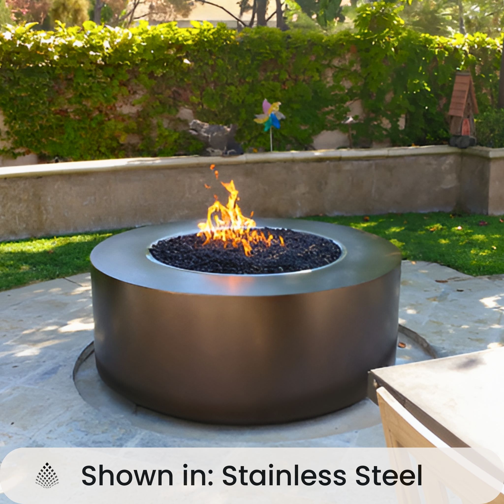 Unity Gas Fire Pit in Luxury Metals - Outdoor Plus