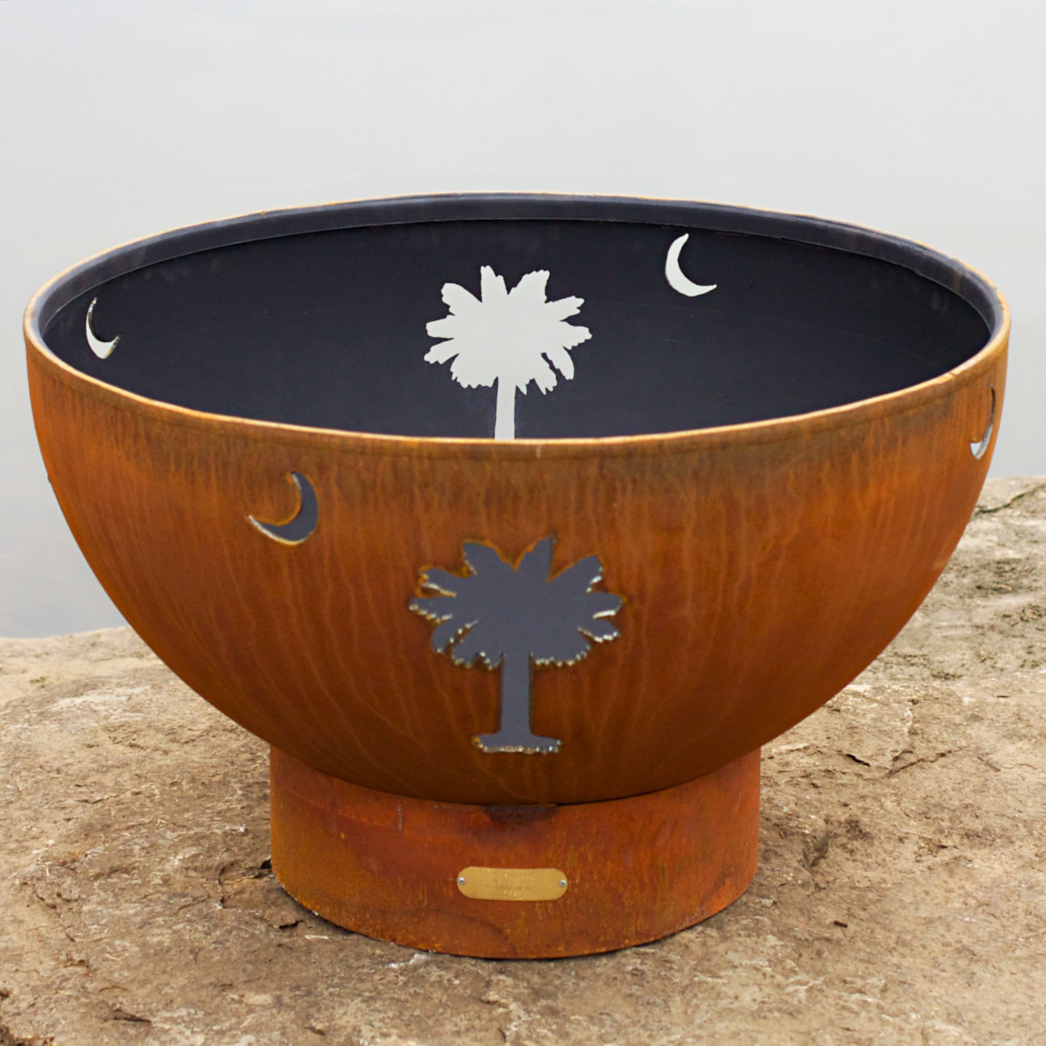 Tropical Moon Wood Burning Fire Pit in Steel