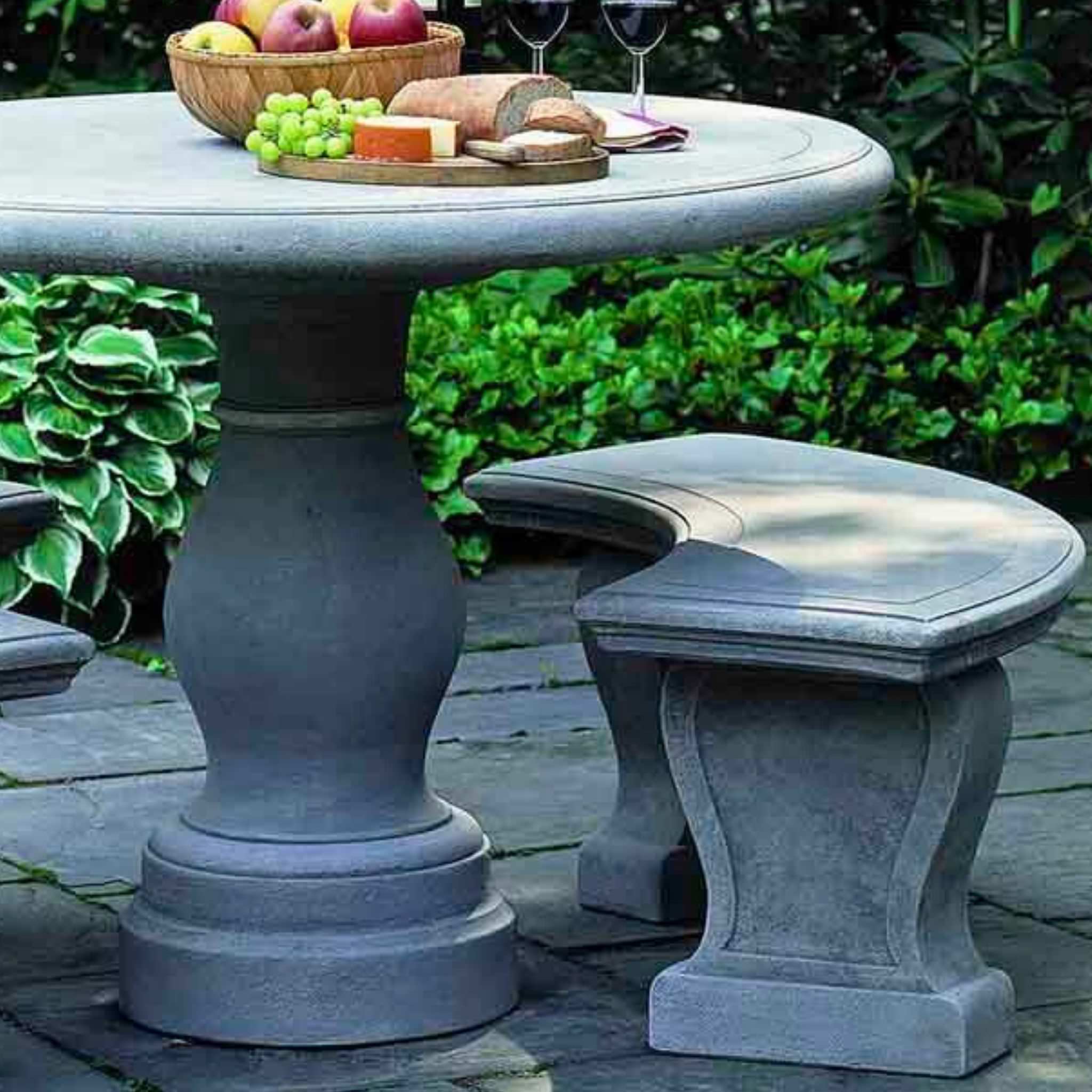 Palladio Concrete Benches & Table Set - Thumbnail 2