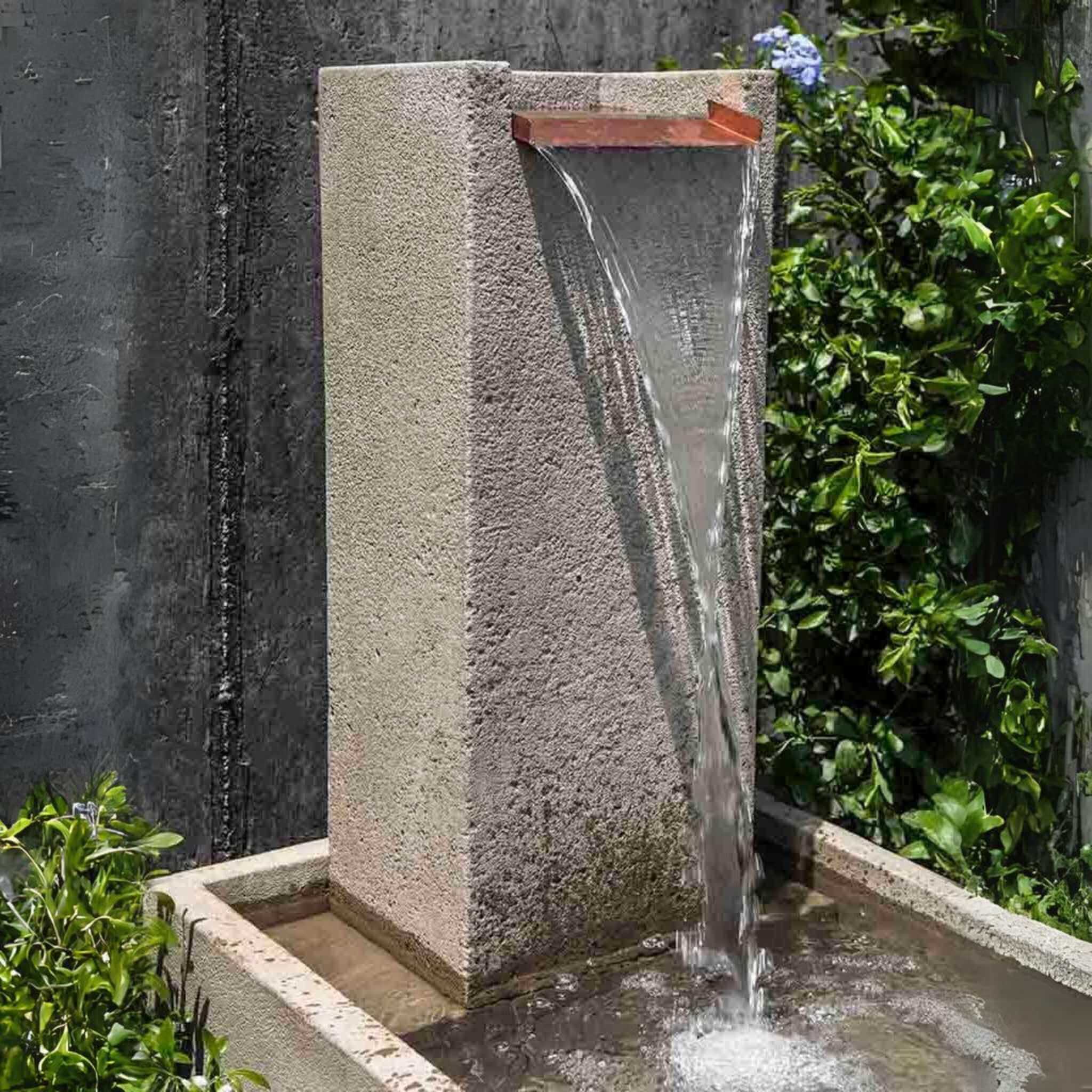 Falling Water 4 Concrete Wall Fountain - Campania #FT288