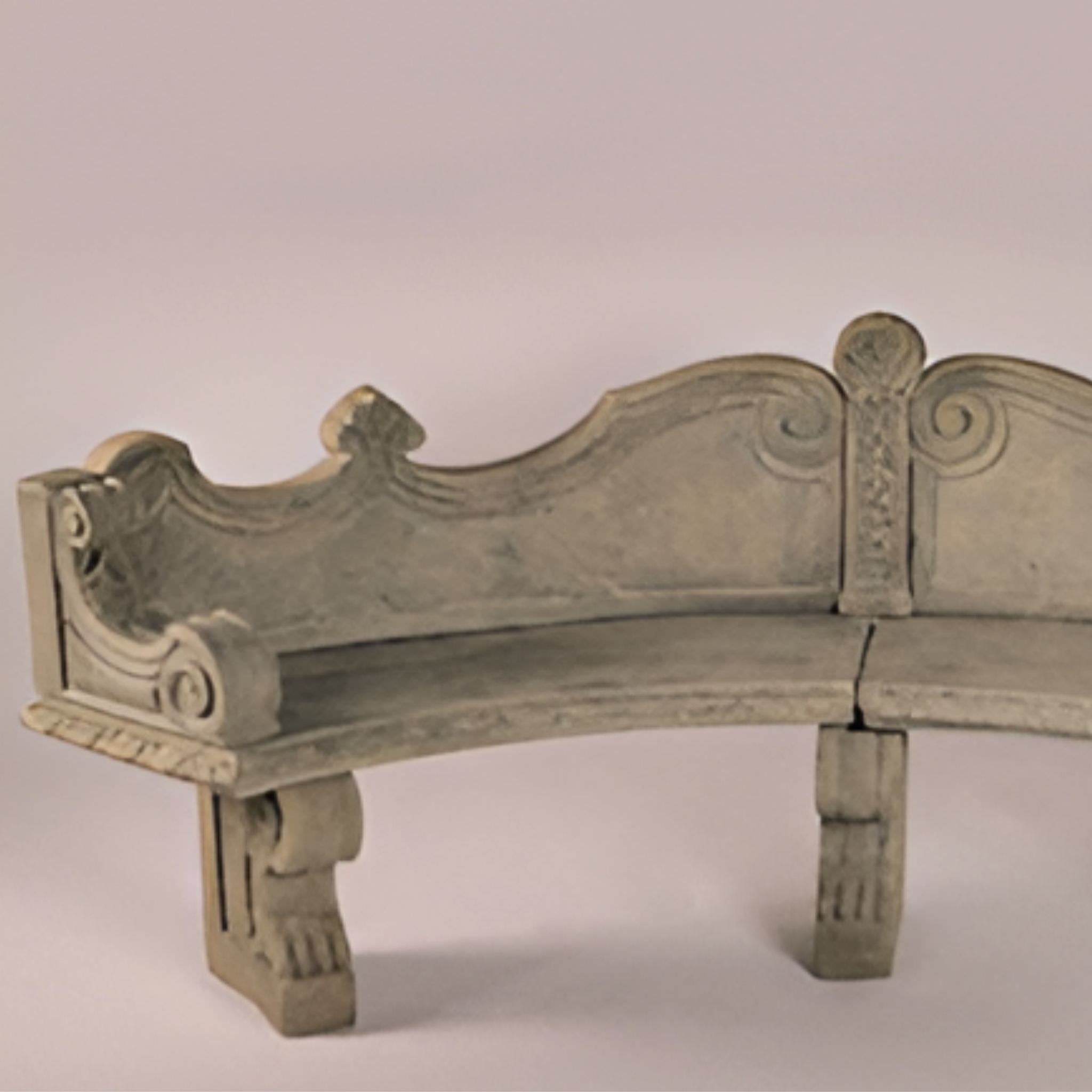 Venetian Curved Concrete Garden Bench - Fiore Stone