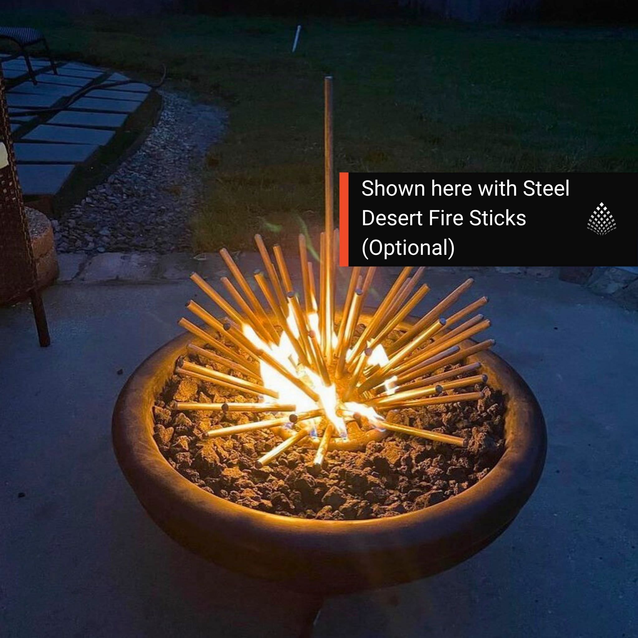 Roma Concrete Fire Bowl - The Outdoor Plus