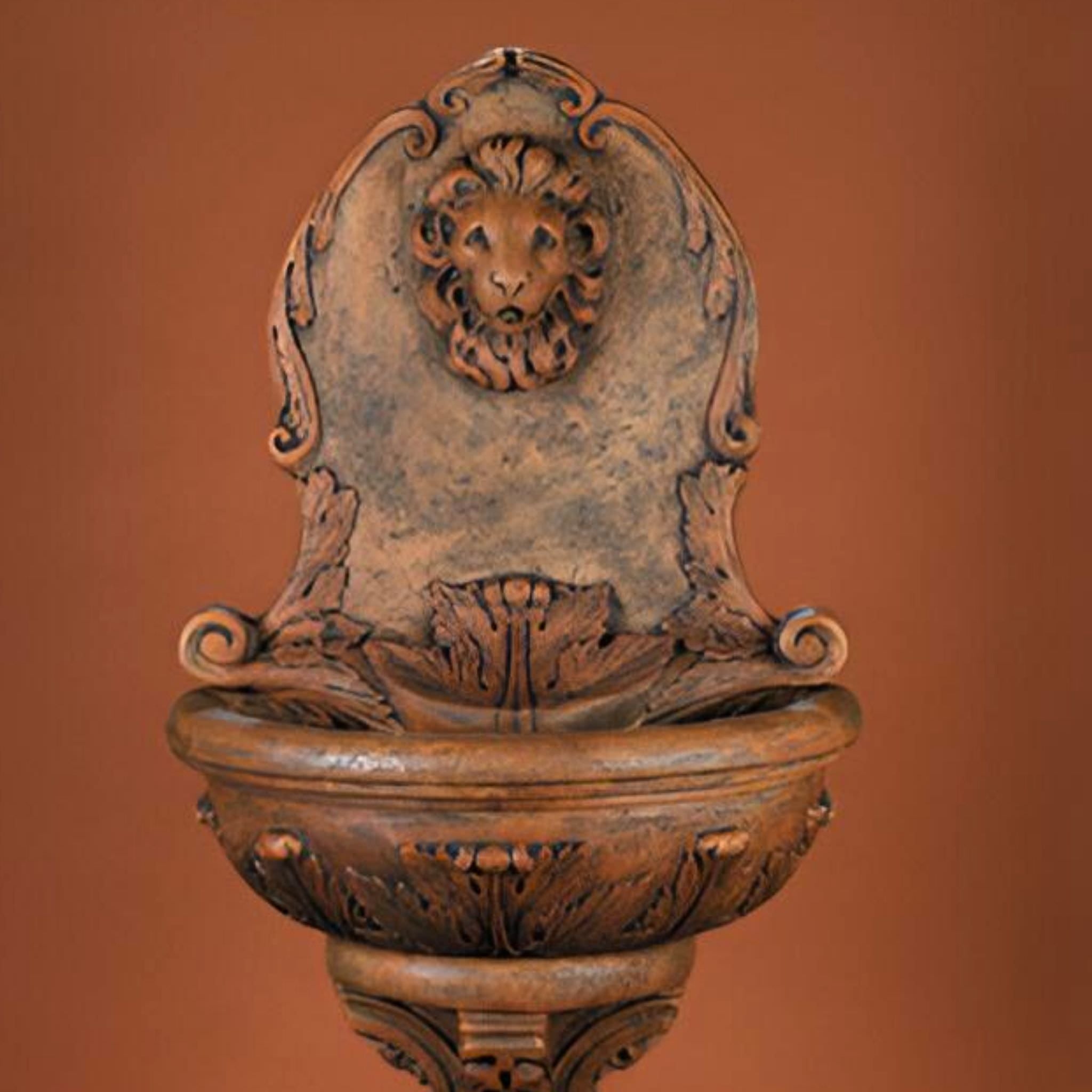 Classic Lion Concrete Wall Fountain - Thumbnail 2